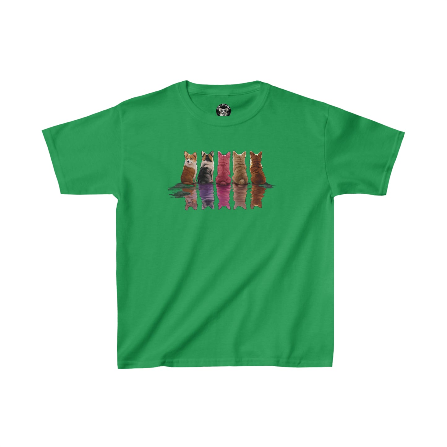 Corgi Reflection - Kids Heavy Cotton Tee