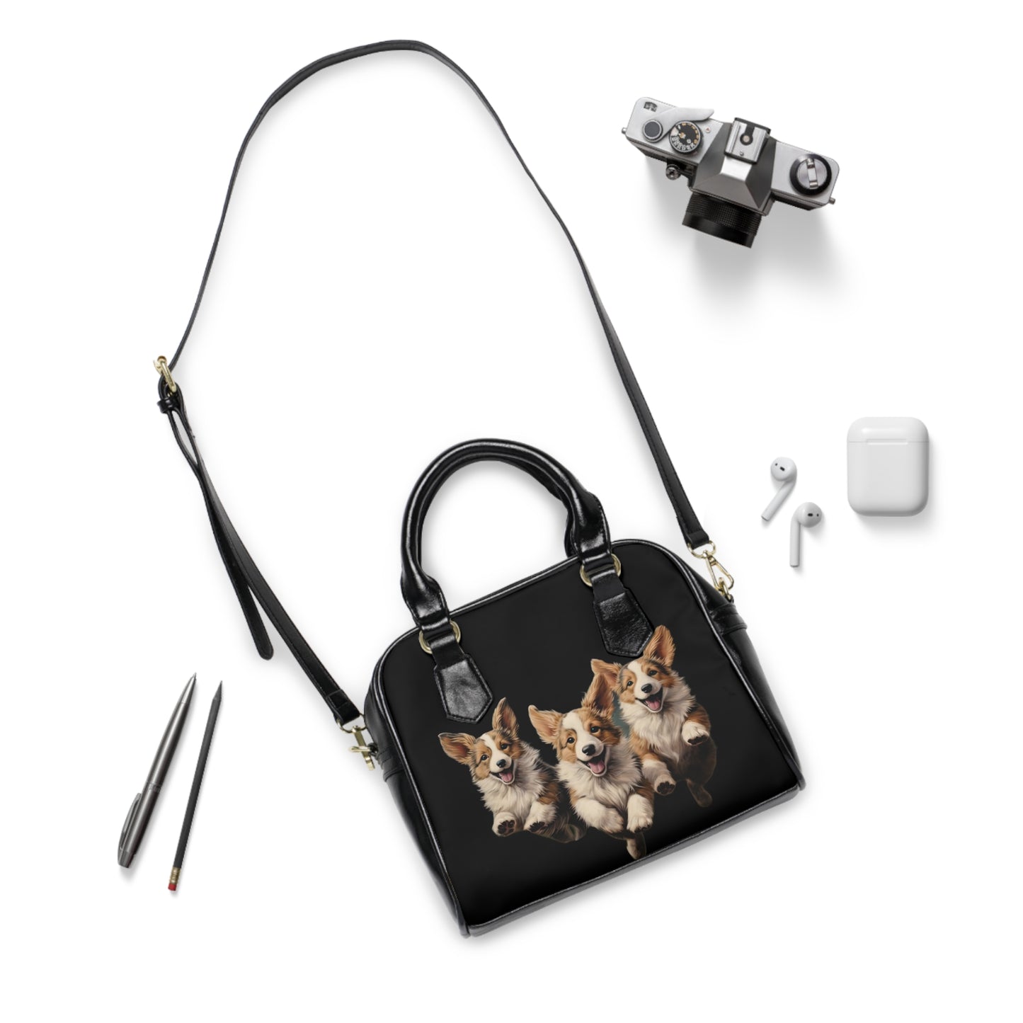 Corgi Enthusiasm - Handbag w/Removable Shoulder Strap