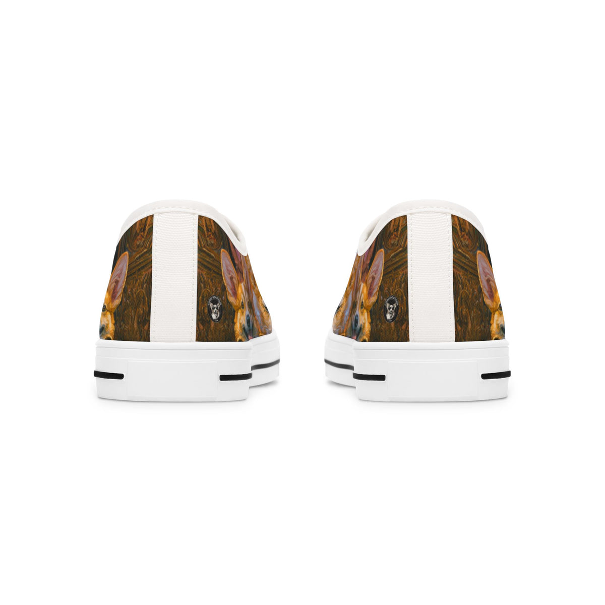 Pearly Gates the Corgis Await Women’s Low Top Casual Canvas Sneakers