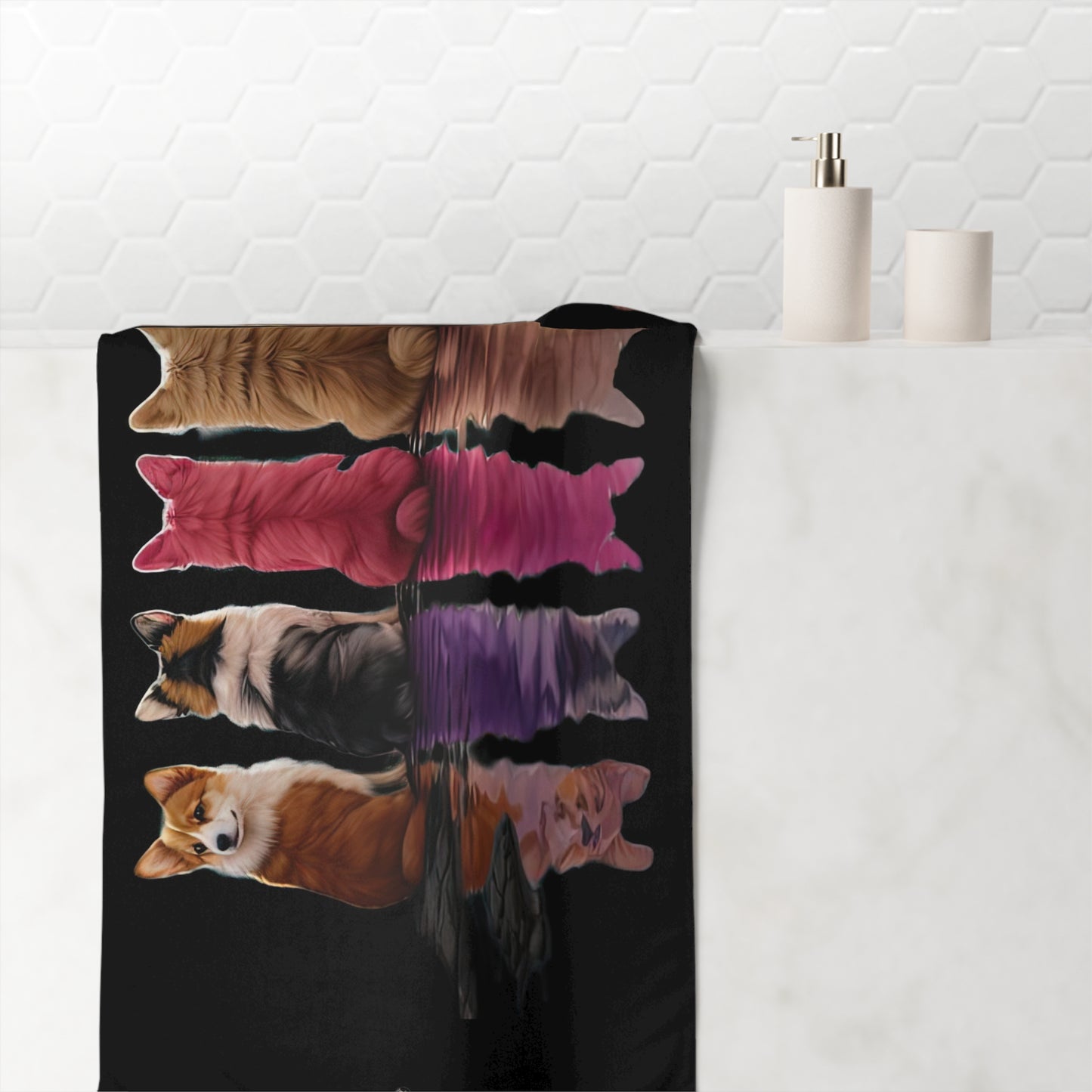 Corgi Reflection - Bath Towel