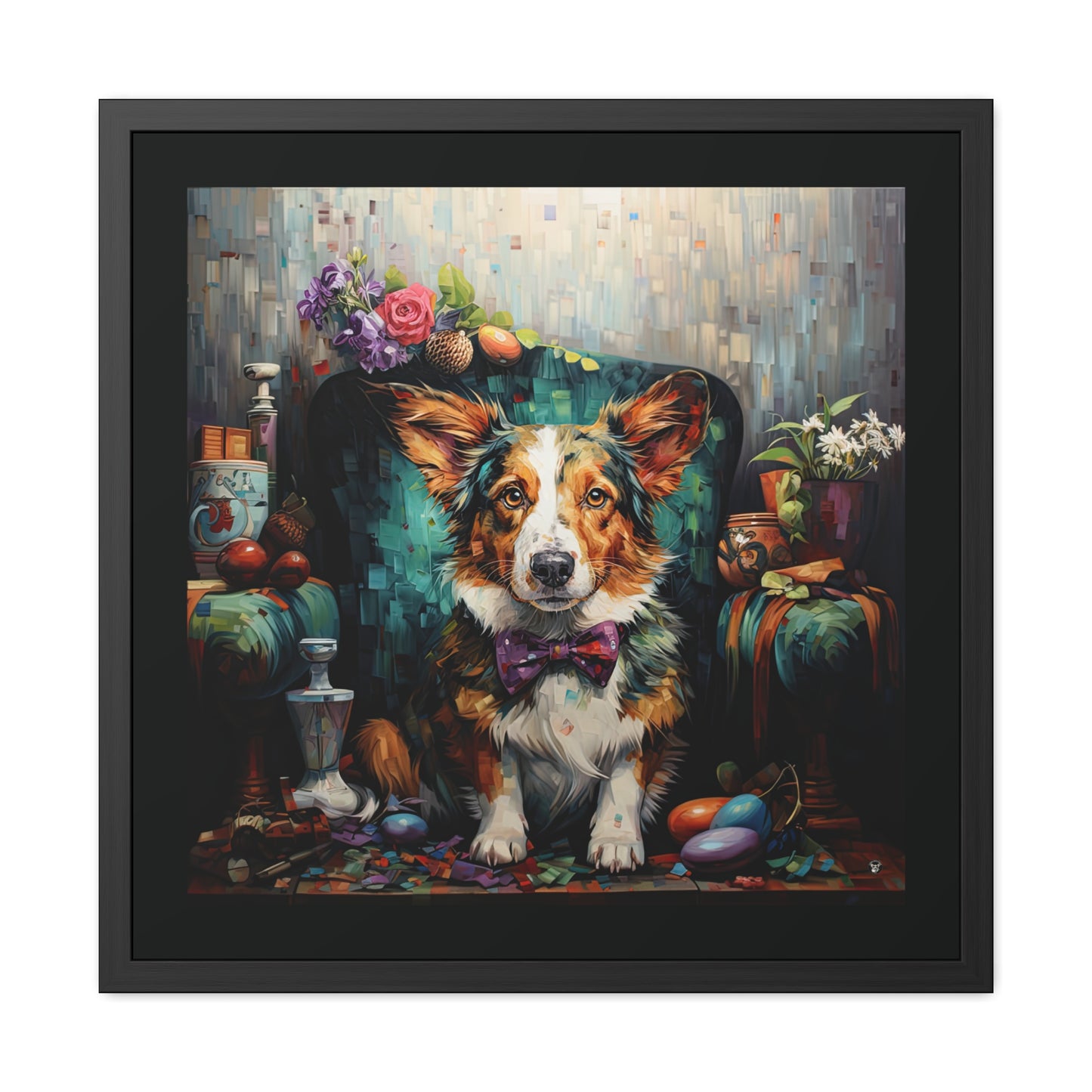 Impression encadrée de Corgi élégant