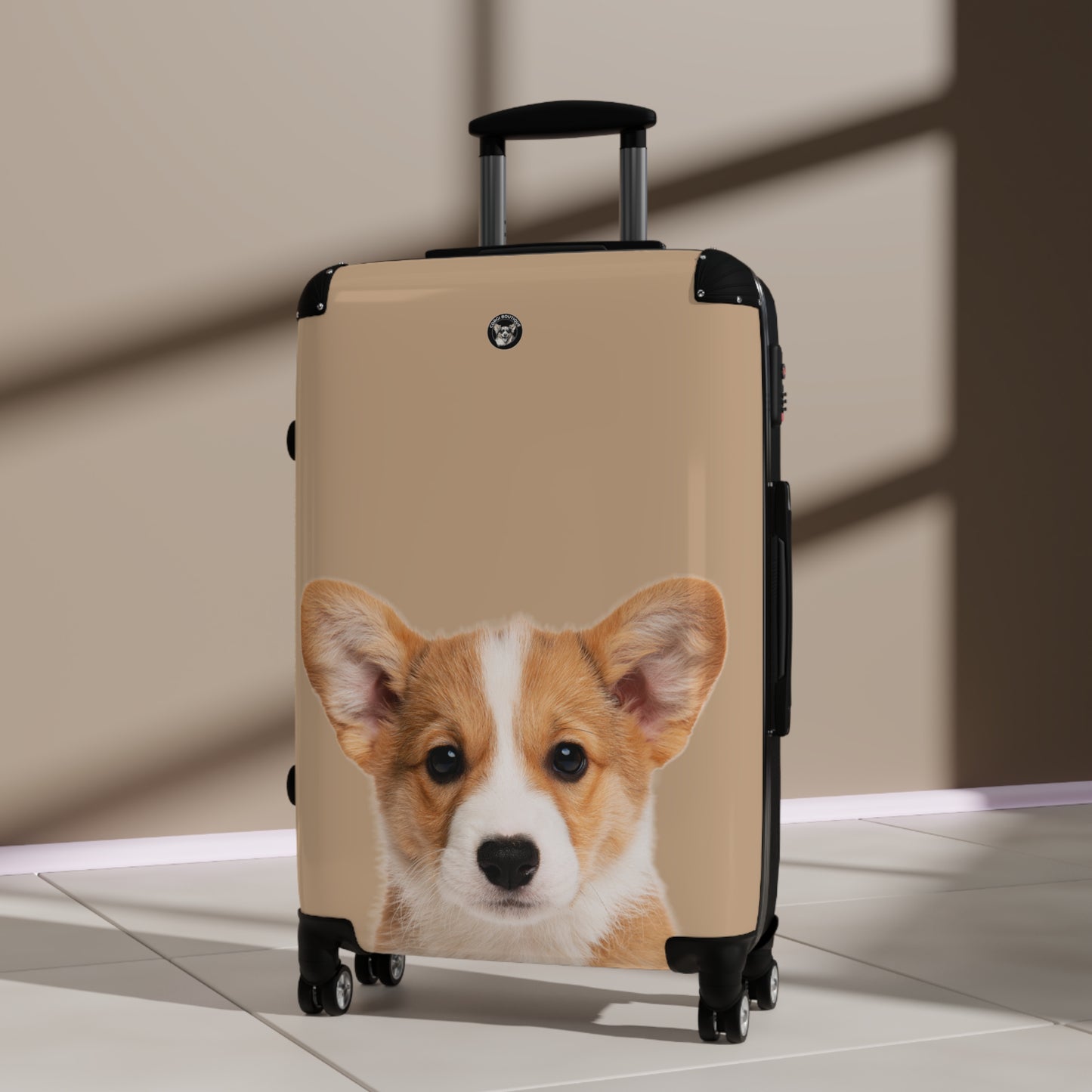 Delightfully Precious Corgi Puppy Face Suitcases — Cute Corgi Rolling Luggage