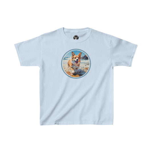Coastal Corgi - Kids Heavy Cotton Tee