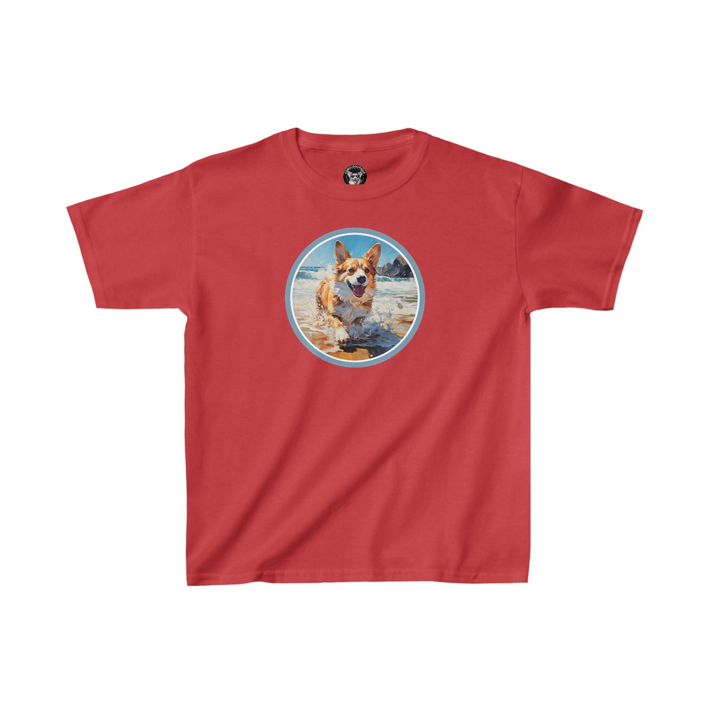 Coastal Corgi - Kids Heavy Cotton Tee