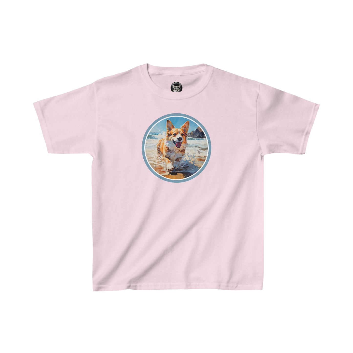 Coastal Corgi - Kids Heavy Cotton Tee