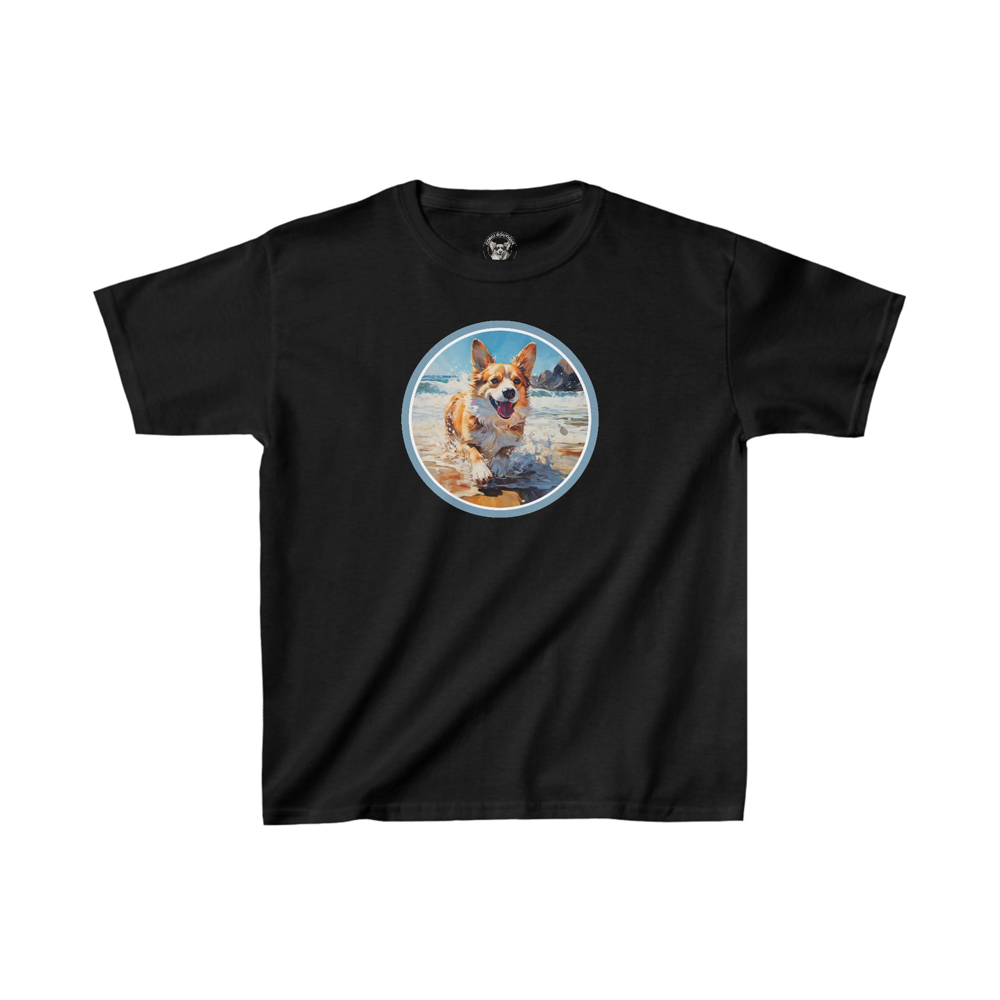 Coastal Corgi - Kids Heavy Cotton Tee