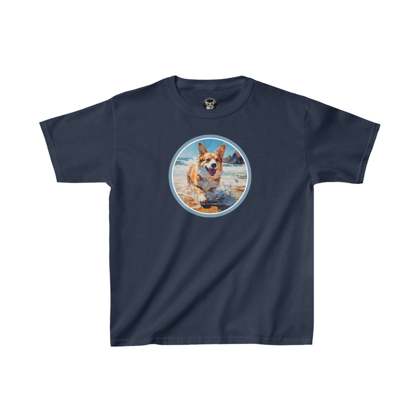 Coastal Corgi - Kids Heavy Cotton Tee