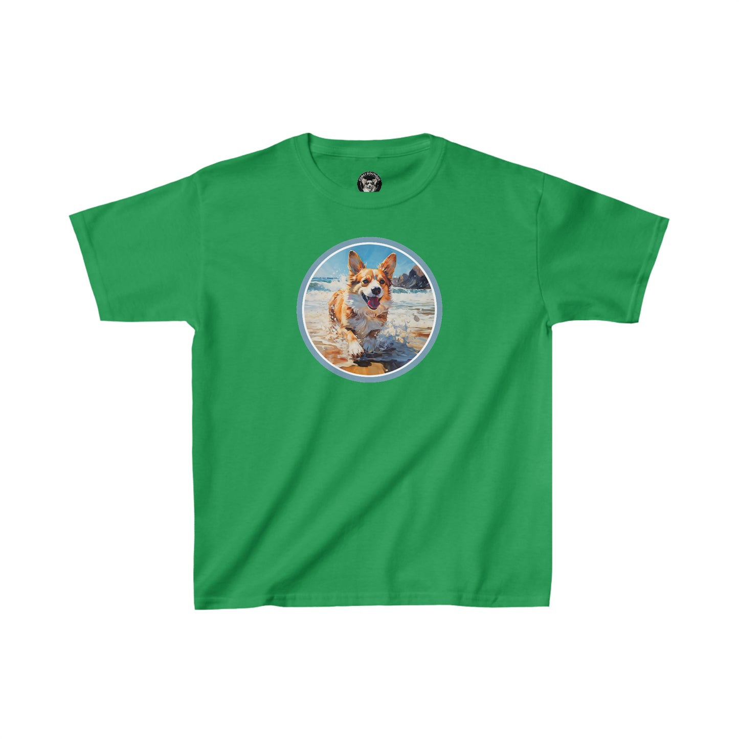 Coastal Corgi - Kids Heavy Cotton Tee