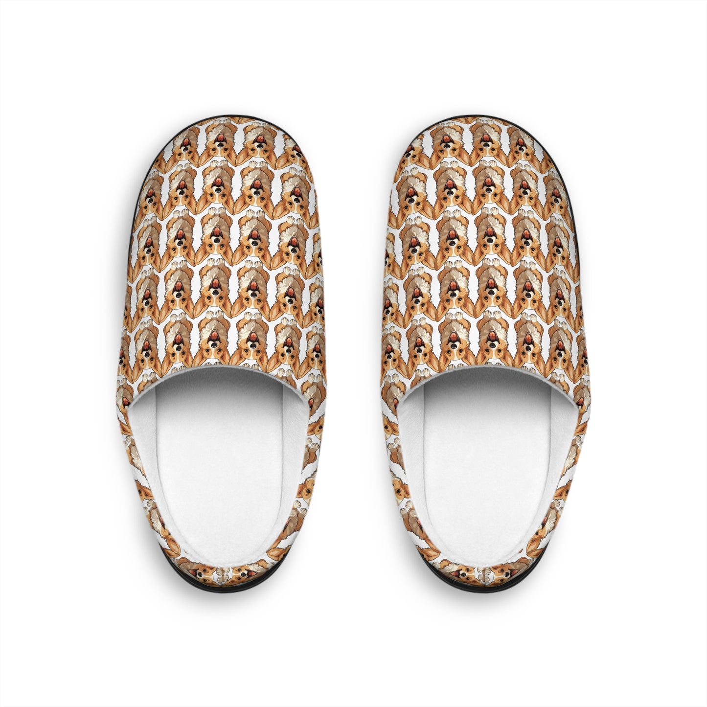 Corgi Cuteness Mosaic Men's Slippers