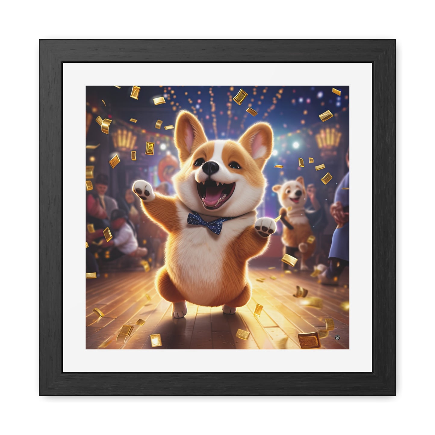 Boogaloo Corgi - Framed Print