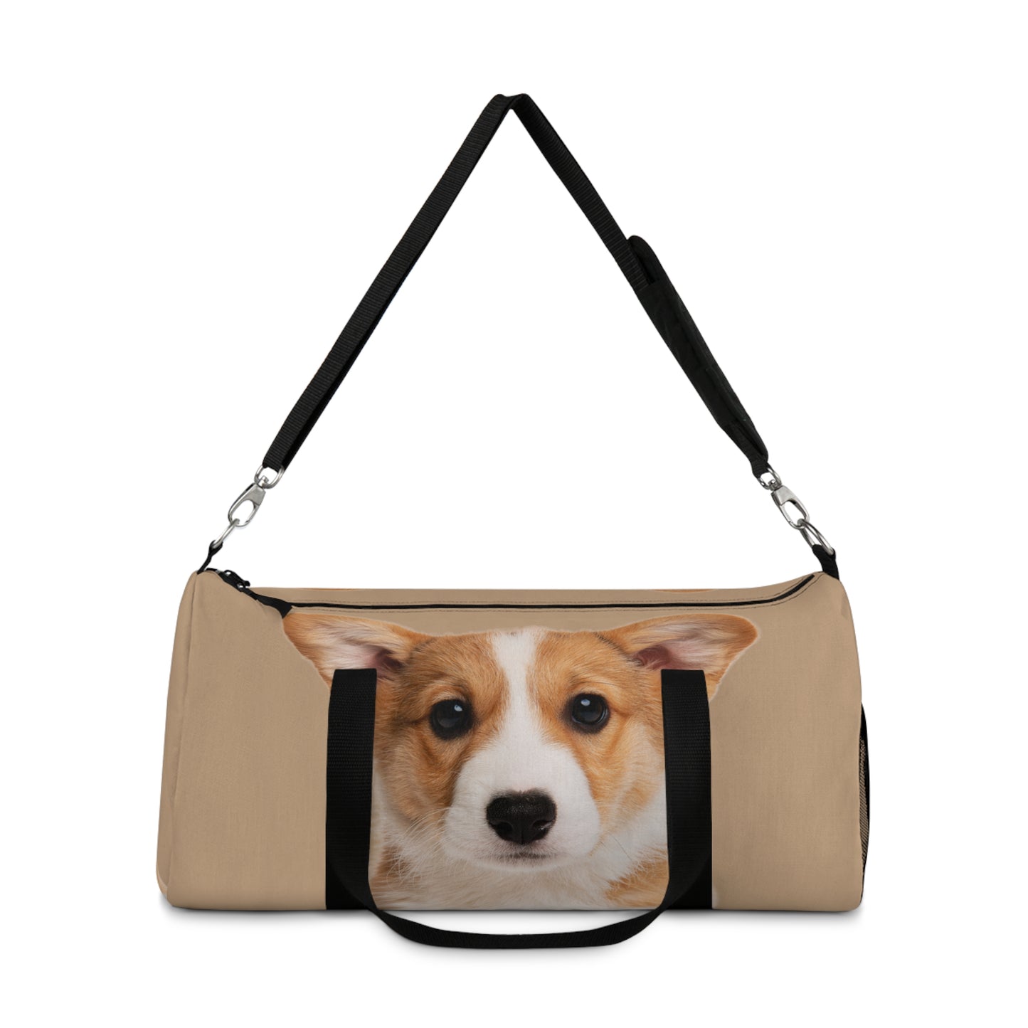 Delightfully Precious Corgi Puppy Duffel Bag - Cute Tan Corgi Travel Gym Bag