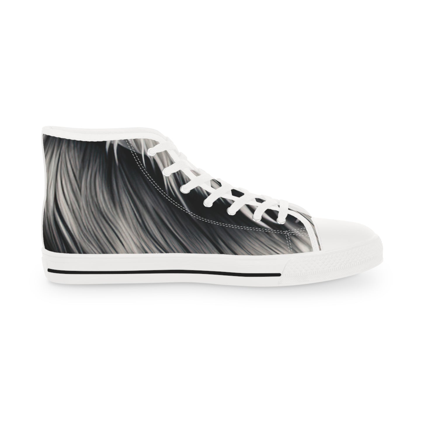 Corgi Cool Portrait in Shades Men's High Top Casual Black & White Canvas Sneakers