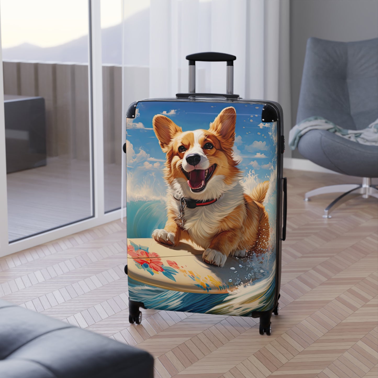 Cowabunga Corgi - Suitcase