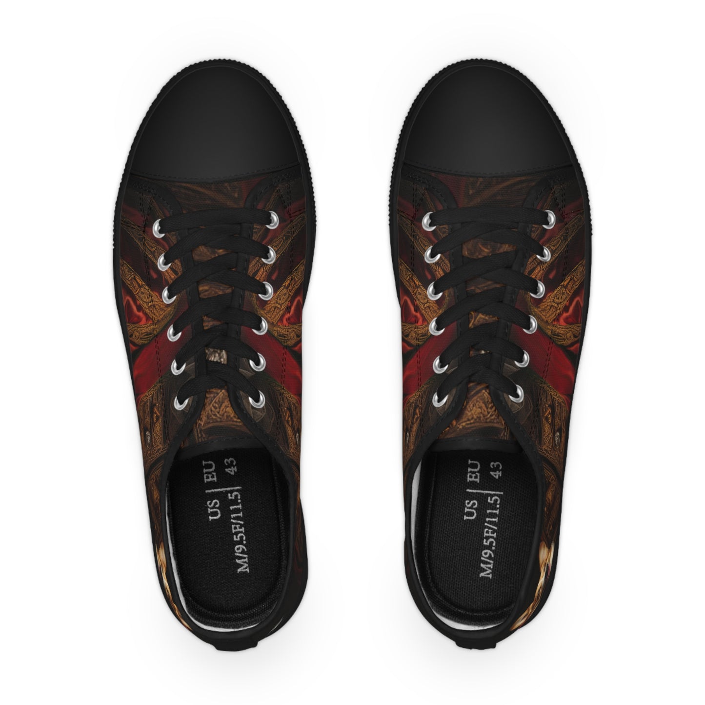 Renaissance Corgi Artistic Gothic Red Cloak Men's Low Top Casual Canvas Sneakers