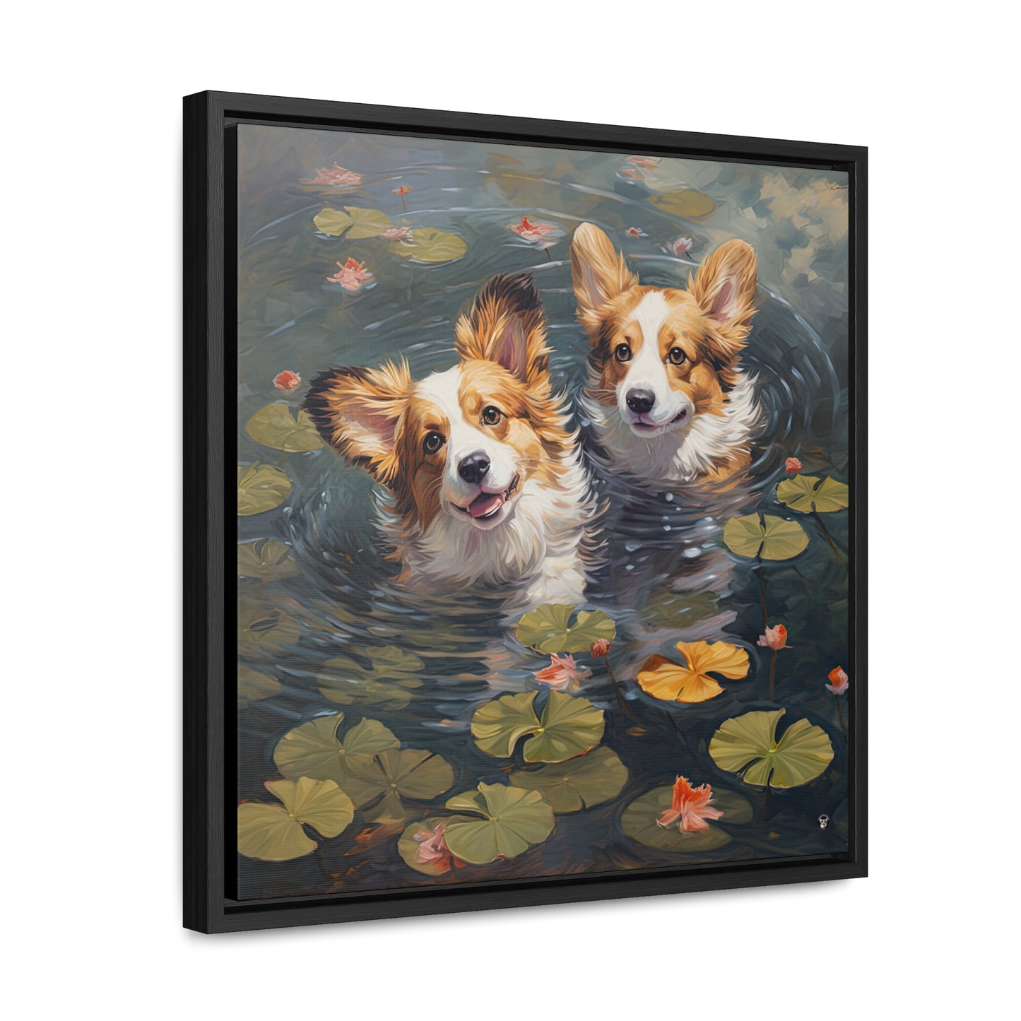 Pond Pups - Framed on Canvas