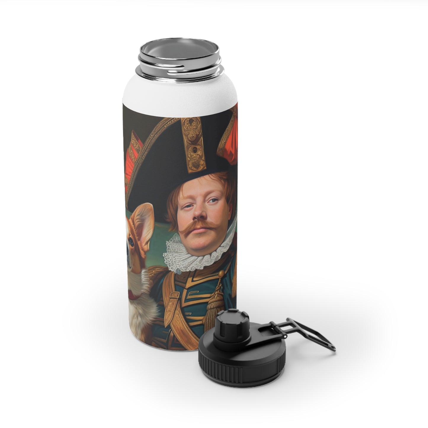 First Royal Corgi - Water Bottle with Sport Lid