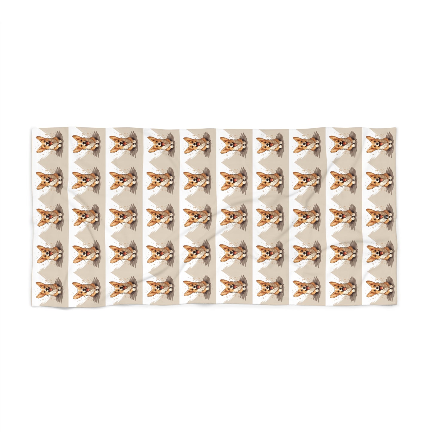 Corgi Cuteness Mosaic - Beach Towel