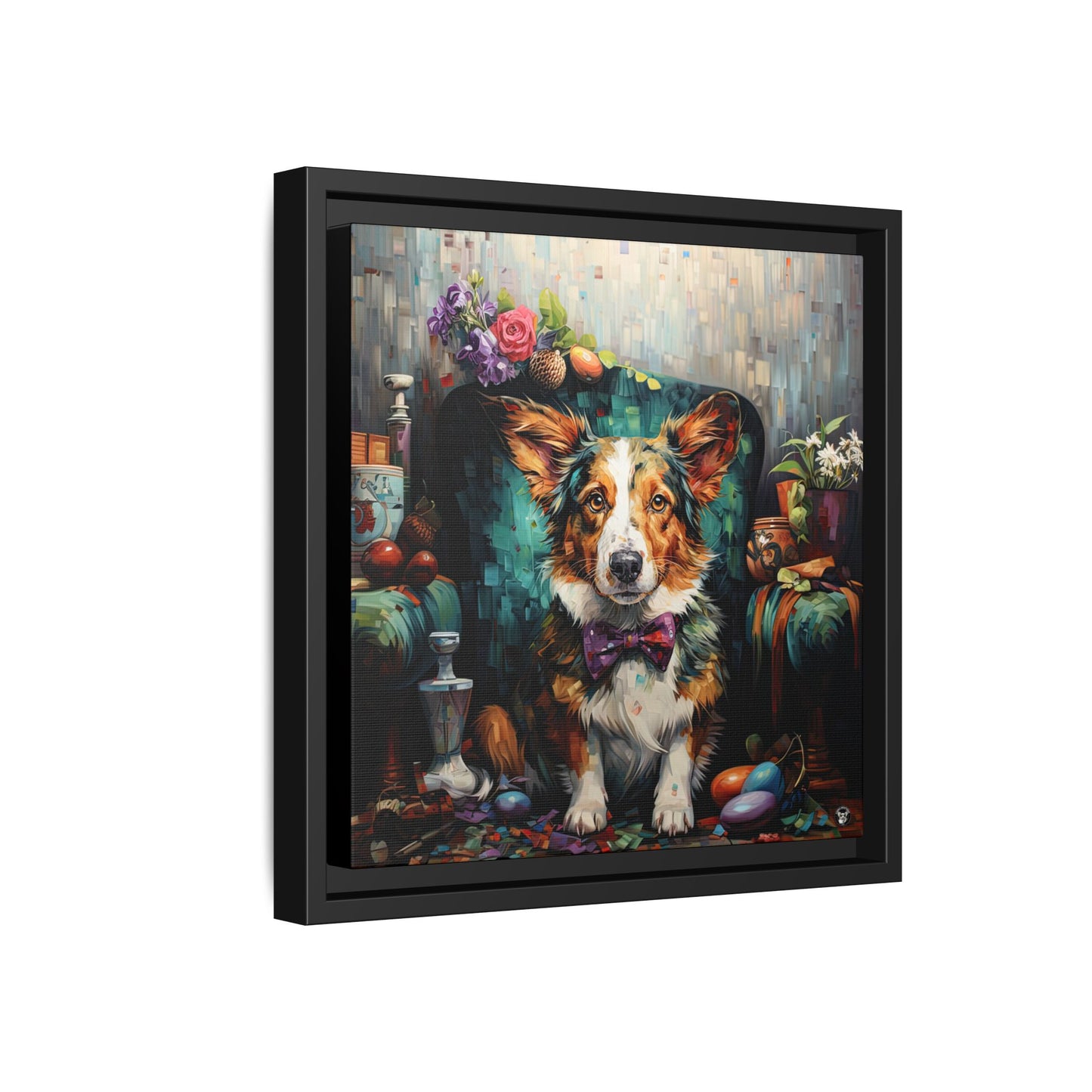Formal Corgi on Canvas
