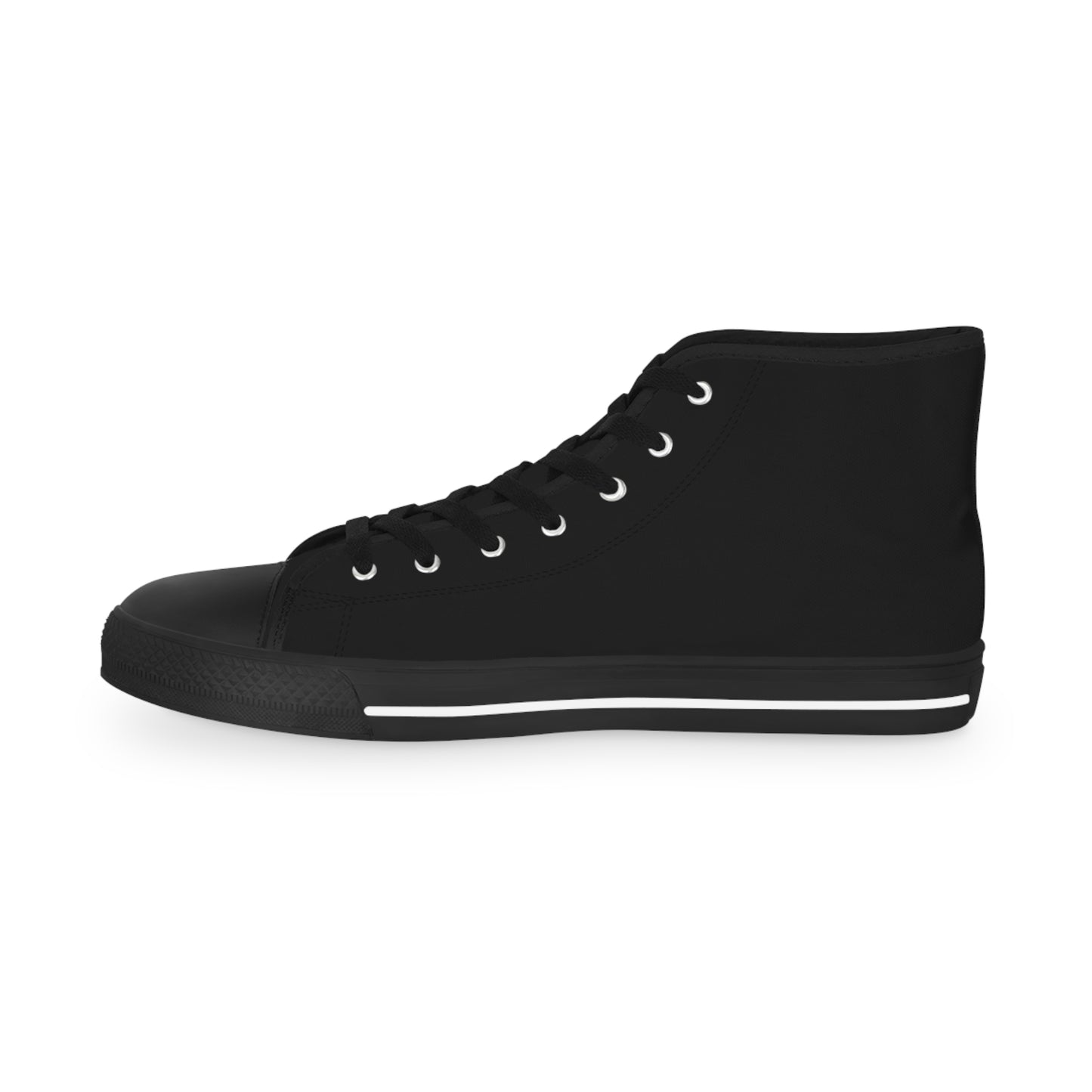 Little Light Knight Corgi Star Warrior Men's High Top Casual Black Canvas Sneakers