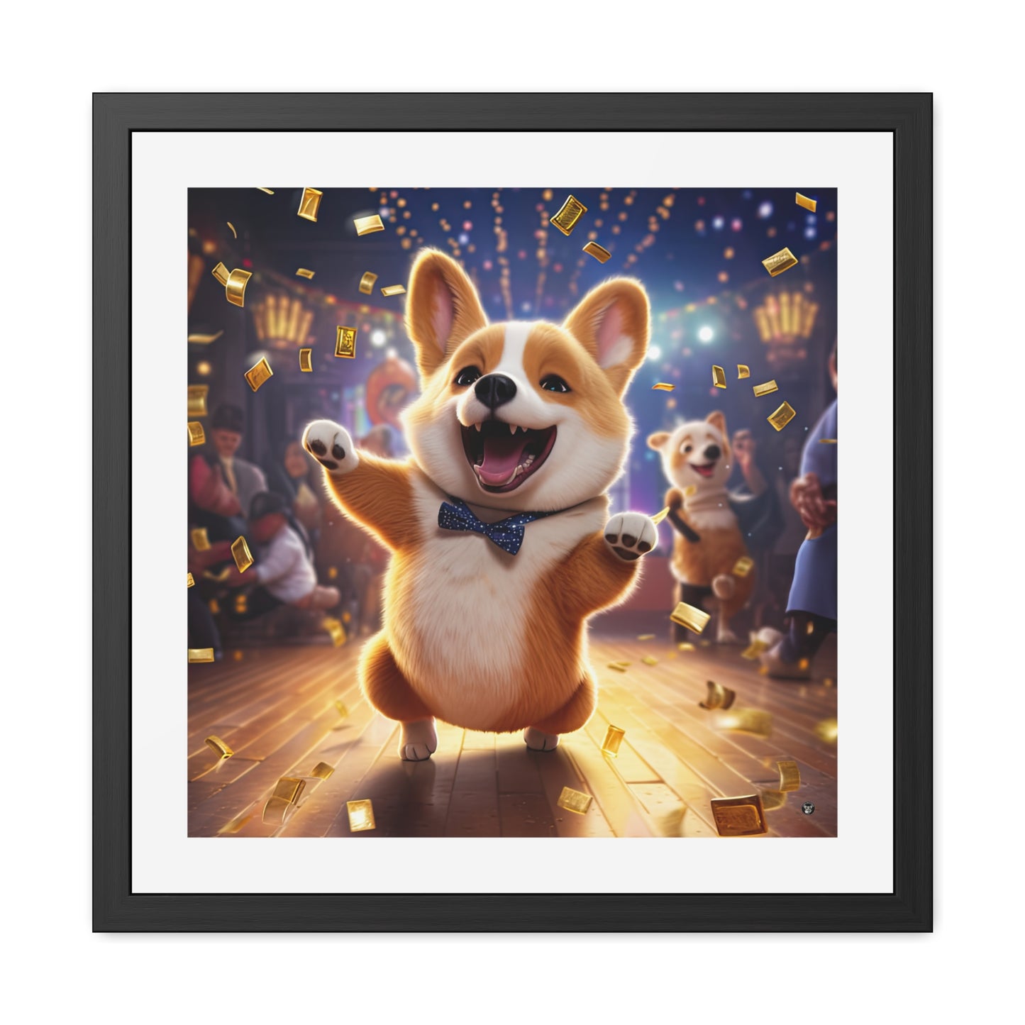 Boogaloo Corgi - Framed Print