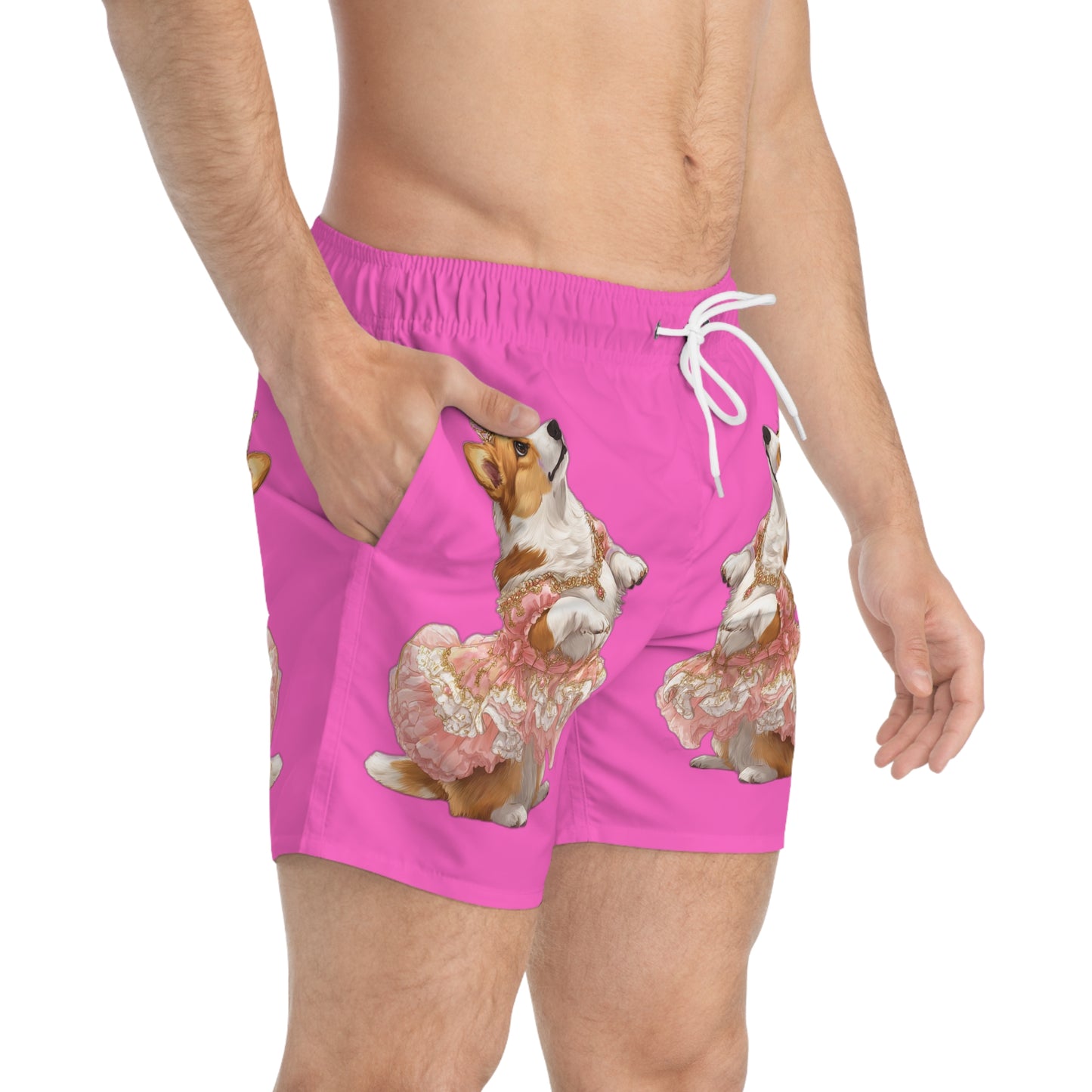 Princess Corgi Swim Trunks