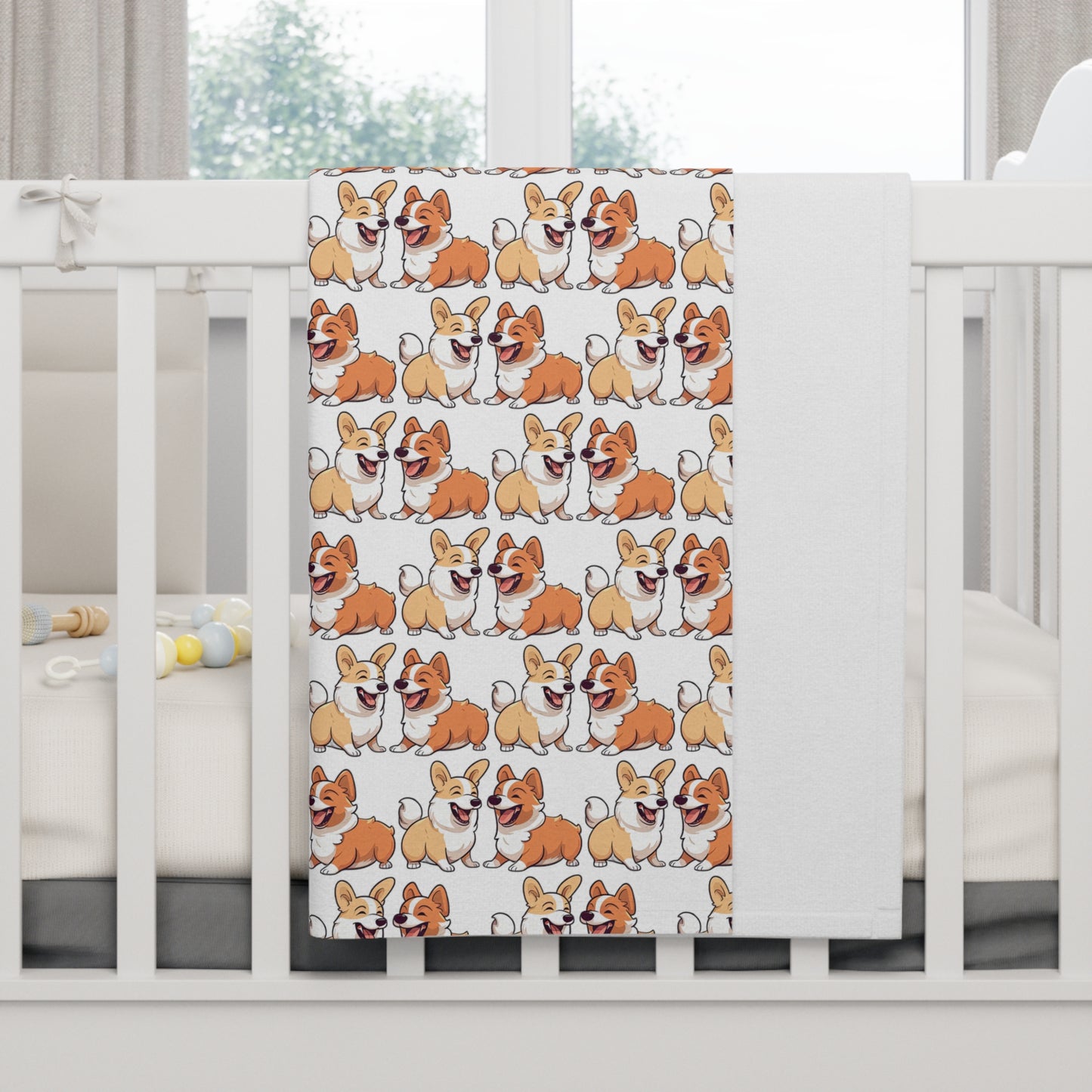 Corgi Couple Mosaic - Baby Blanket