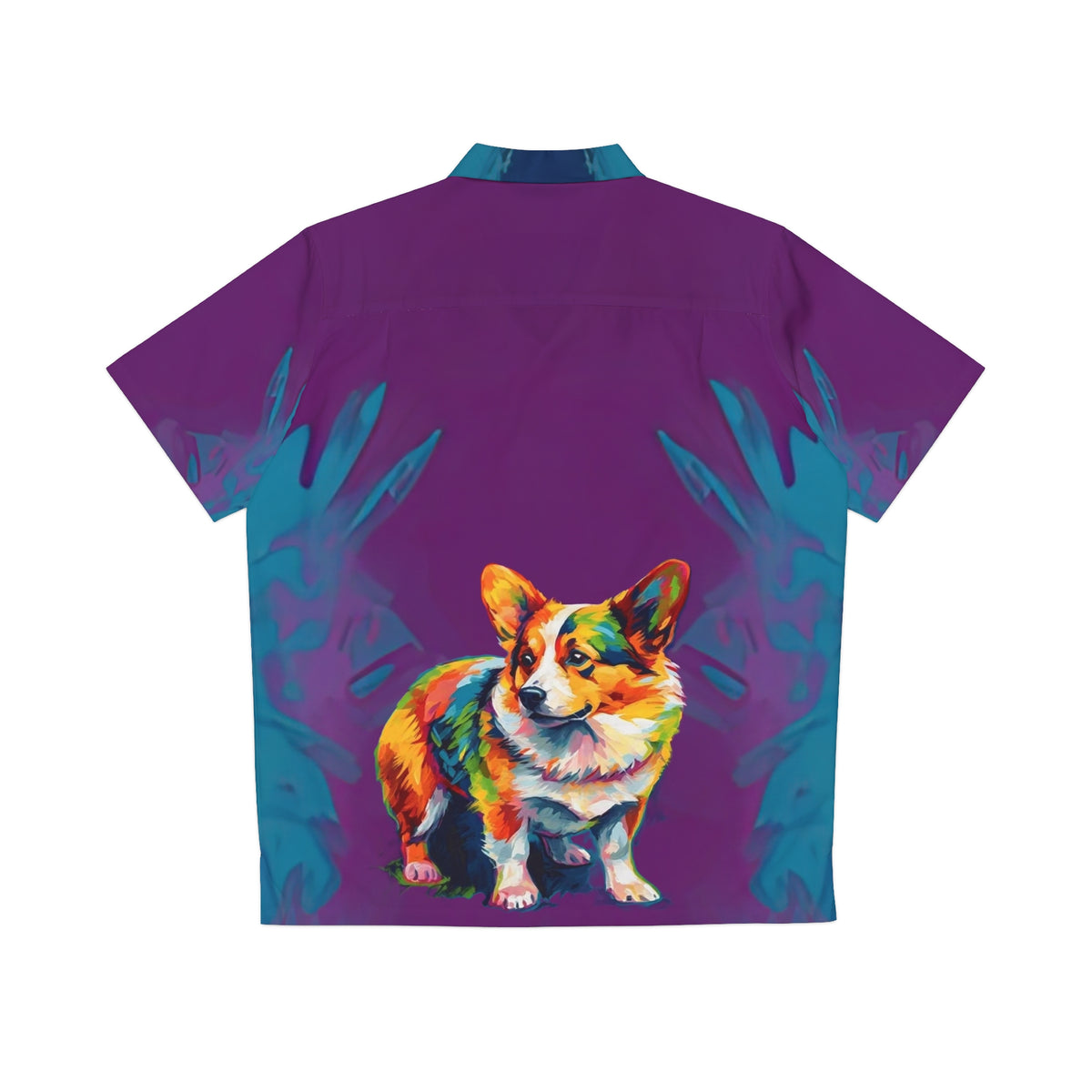Scouter Corgi Watercolor Hawaiian Shirt - Vibrant Colorful Vacation Attire