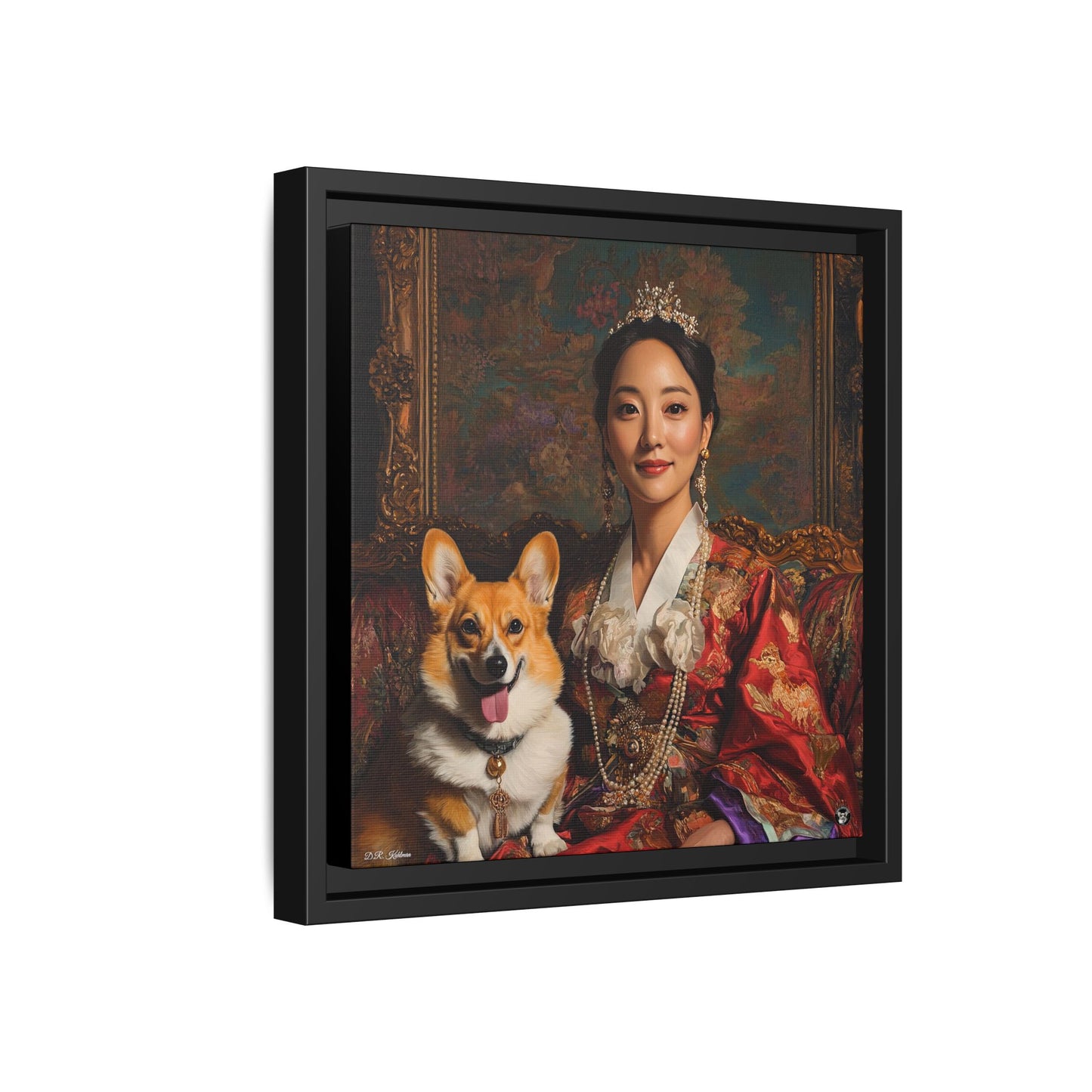 Corgi Queen on Canvas