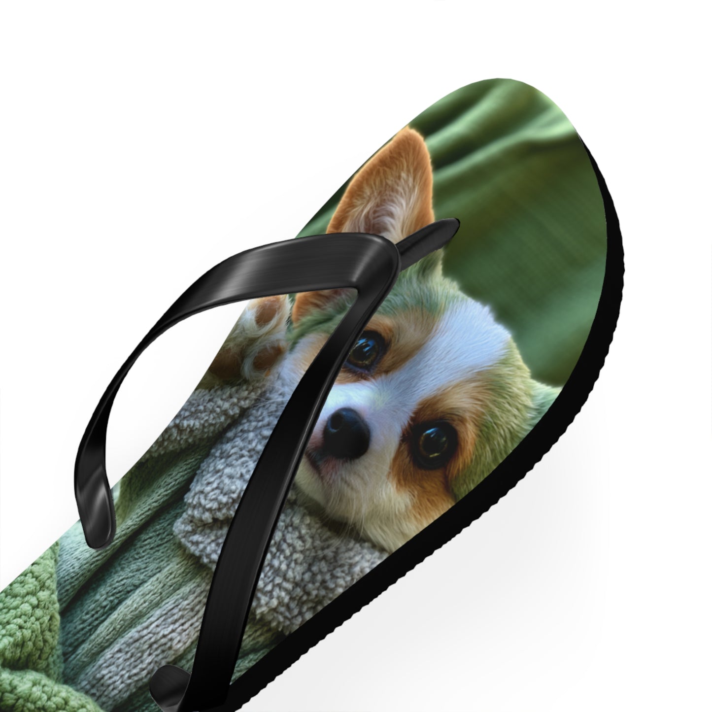 Grogu the Corgi Flip-Flops