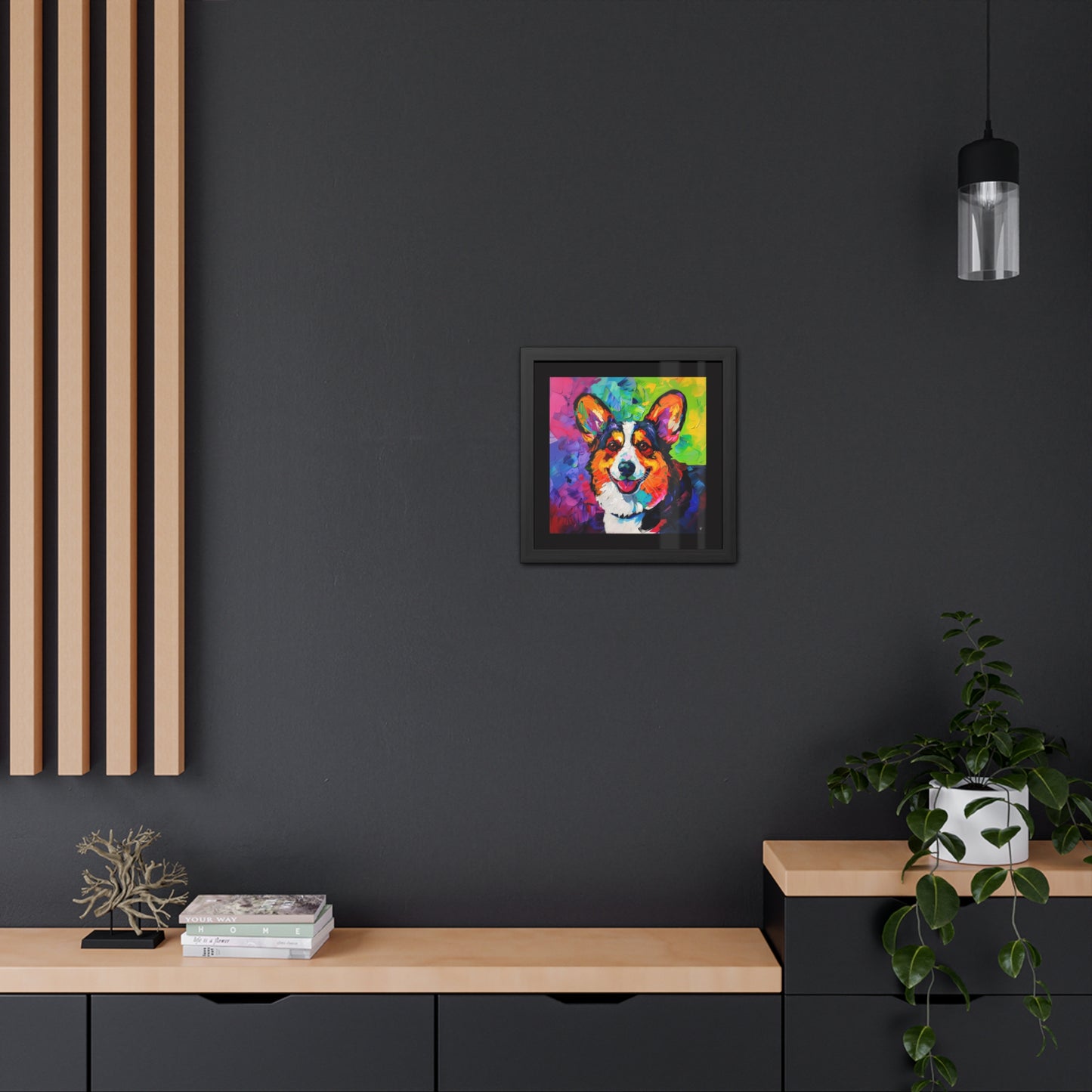 Color Me Corgi Framed Print