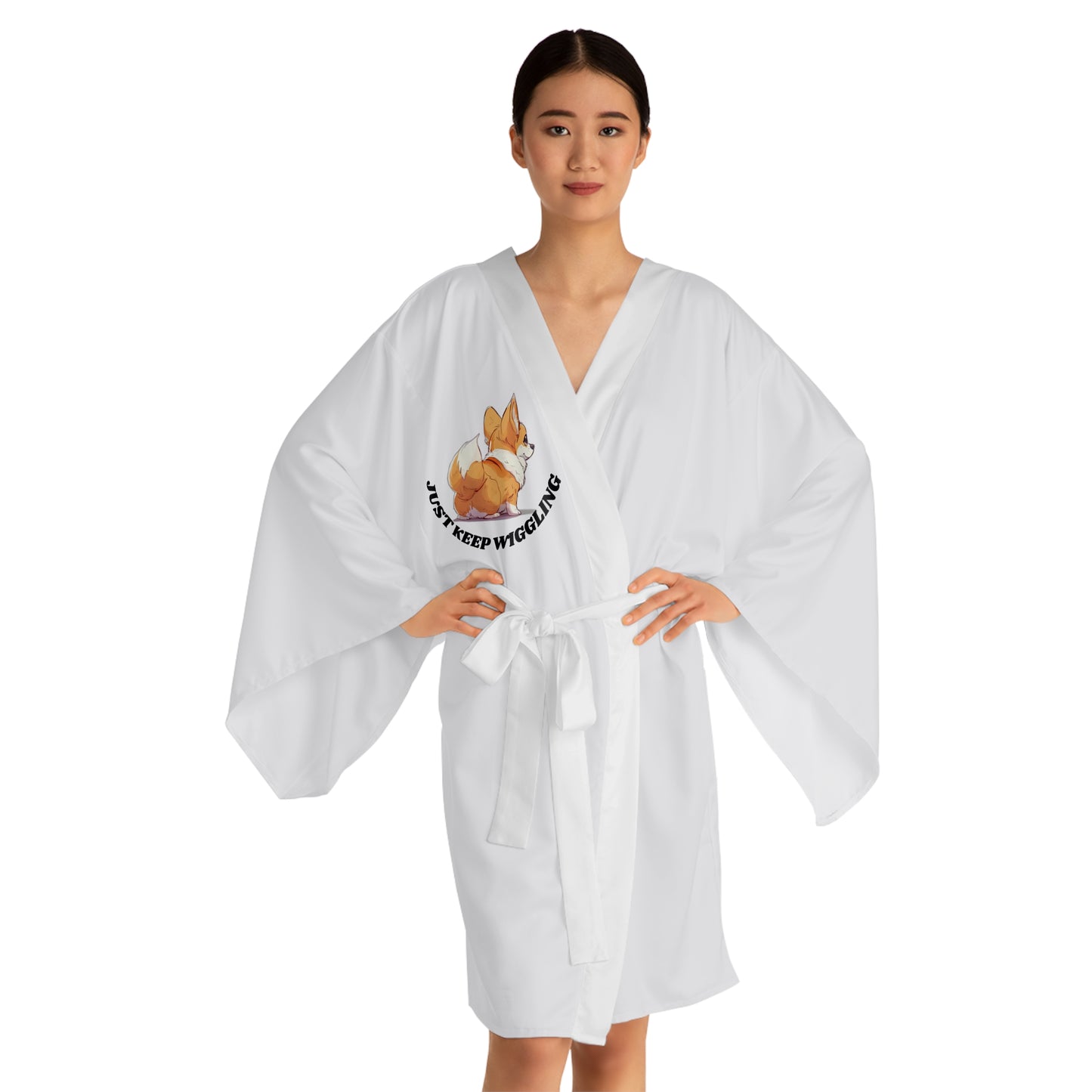 Just Keep Wiggling Kimono Robe