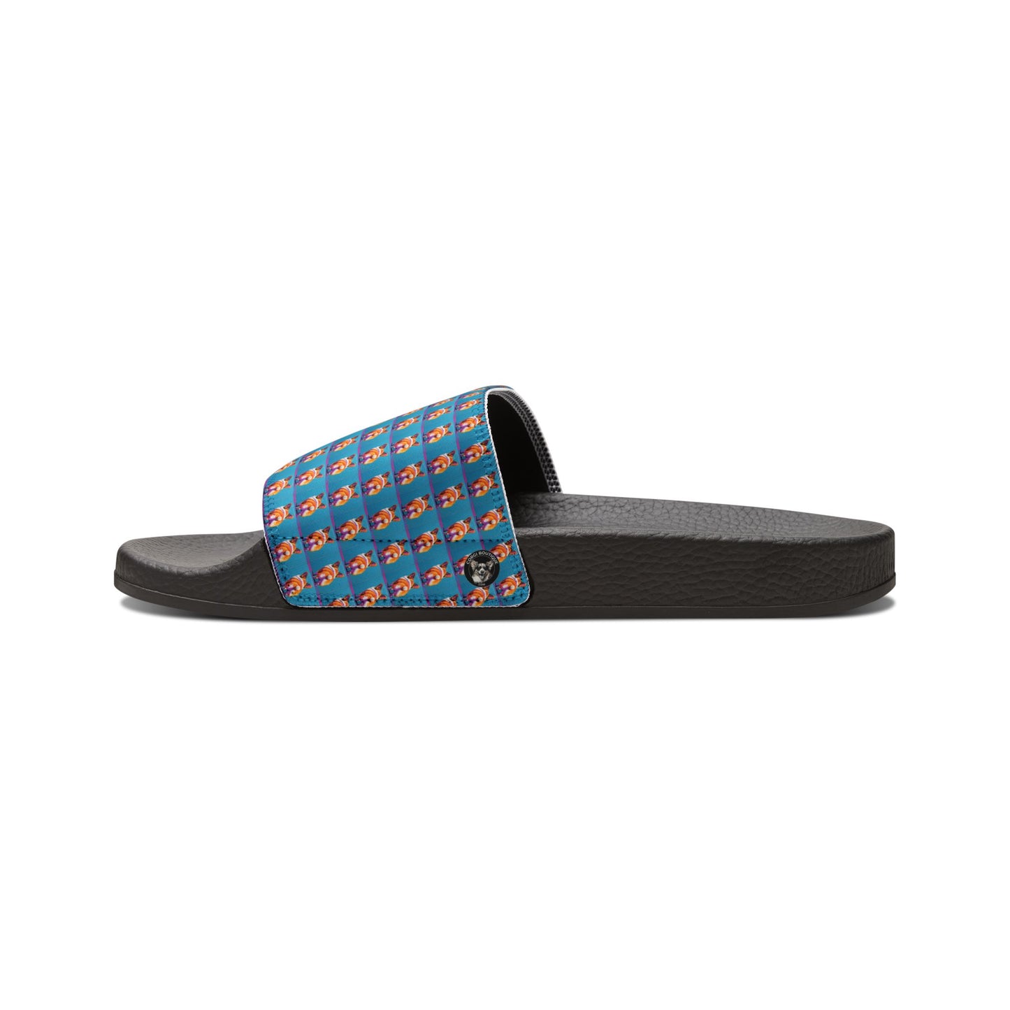 Corgi Butt Mosaic Pattern Women's Casual Slide Sandals - Pool & Beach Slides