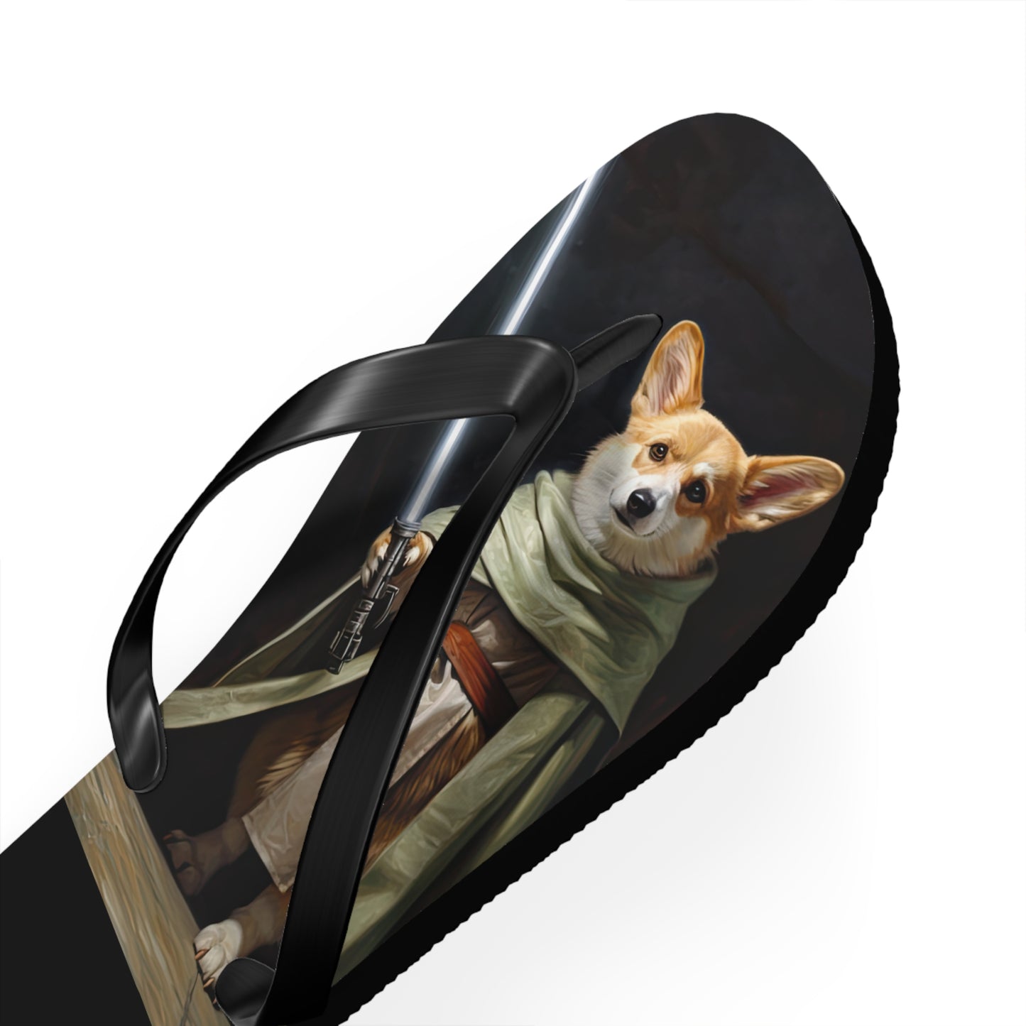 Jedi Corgi Flip-Flops