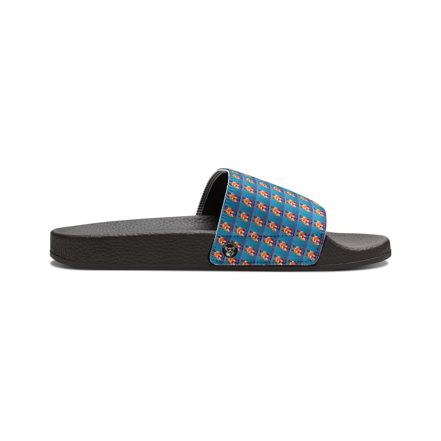 Corgi Butt Mosaic Pattern Men's Slide Sandals - Casual Pool & Beach Slides