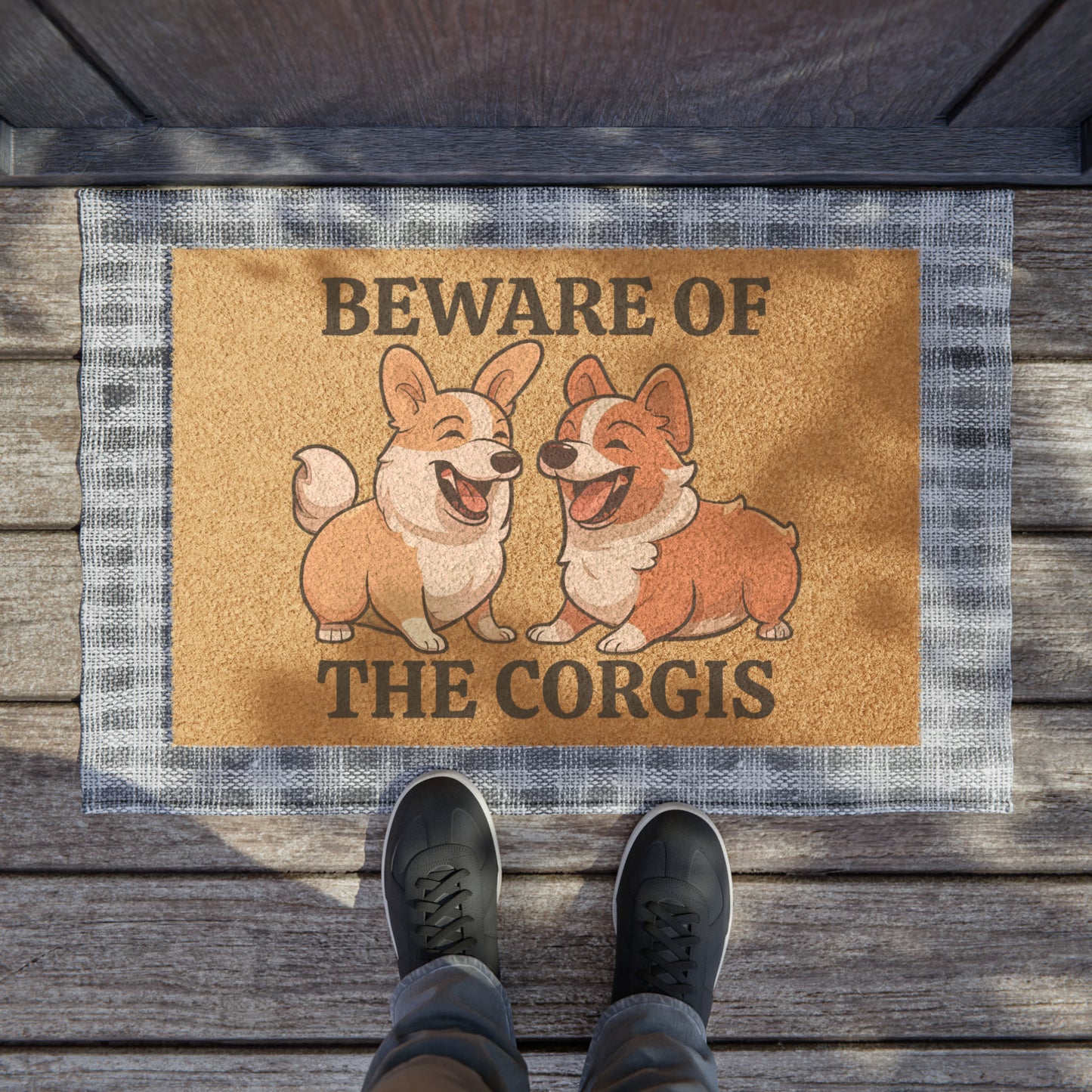 Beware of the Corgis - Doormat