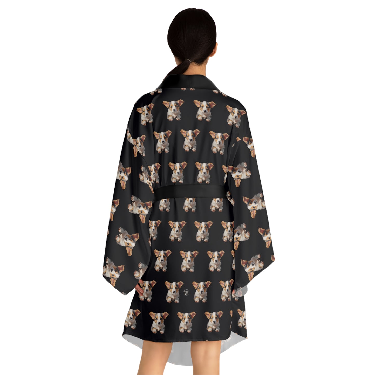 Puppy Portrait Kimono Robe