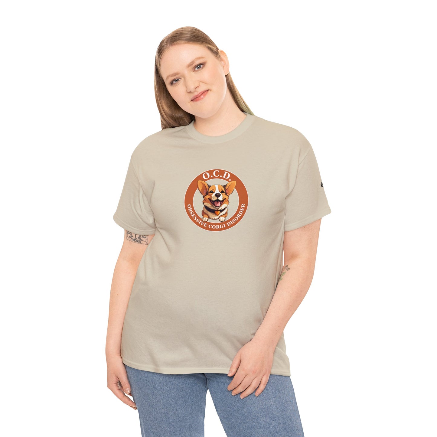 O.C.D. Obsessive Corgi Disorder - Unisex Heavy Cotton Tee