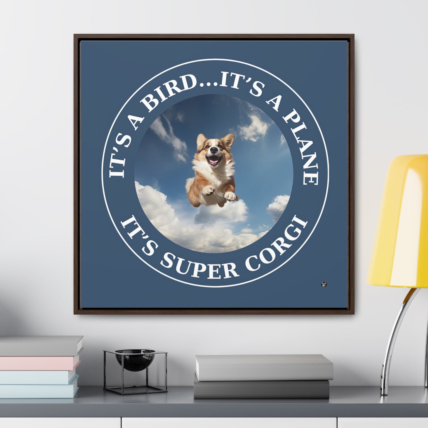 Super Corgi - Framed on Canvas
