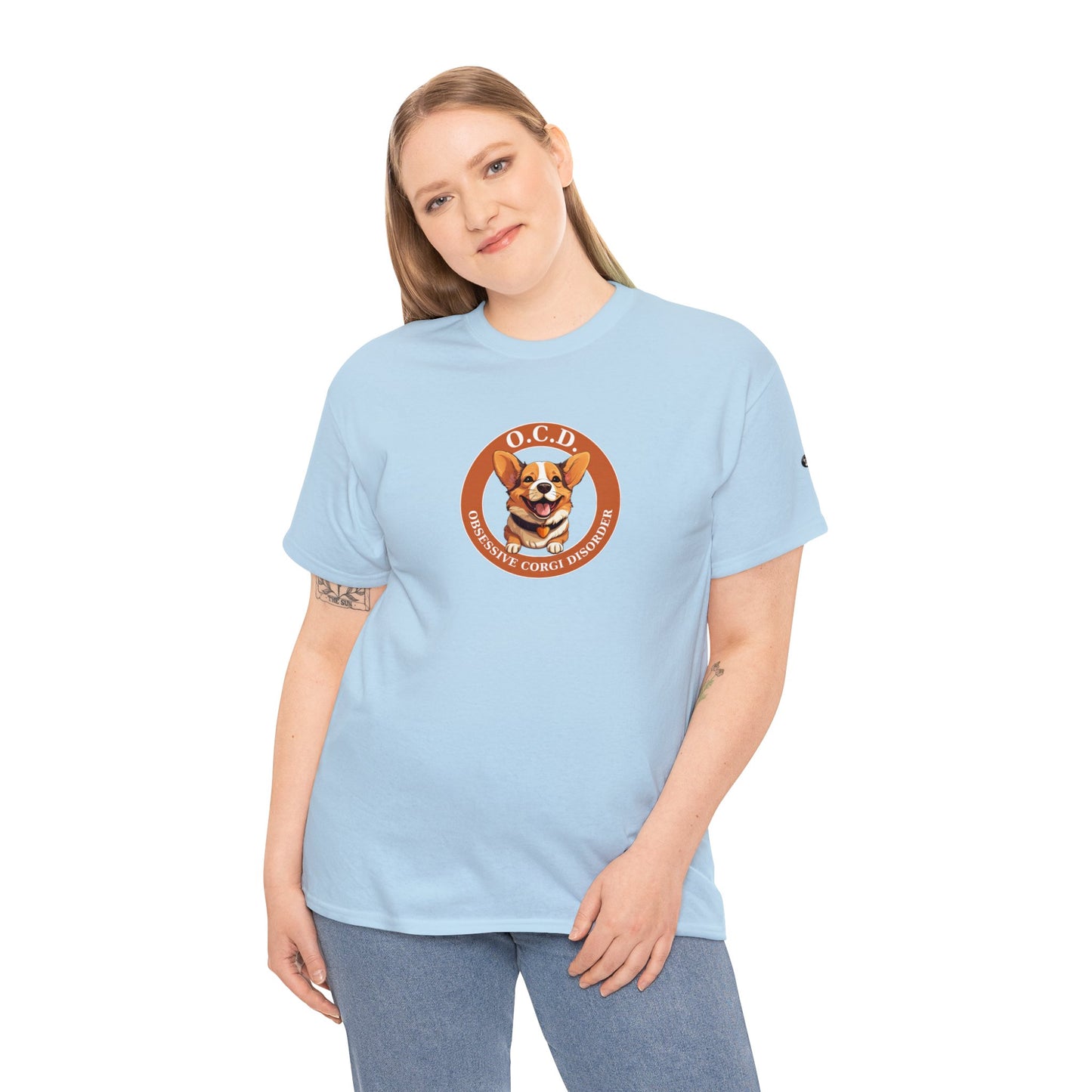O.C.D. Obsessive Corgi Disorder - Unisex Heavy Cotton Tee