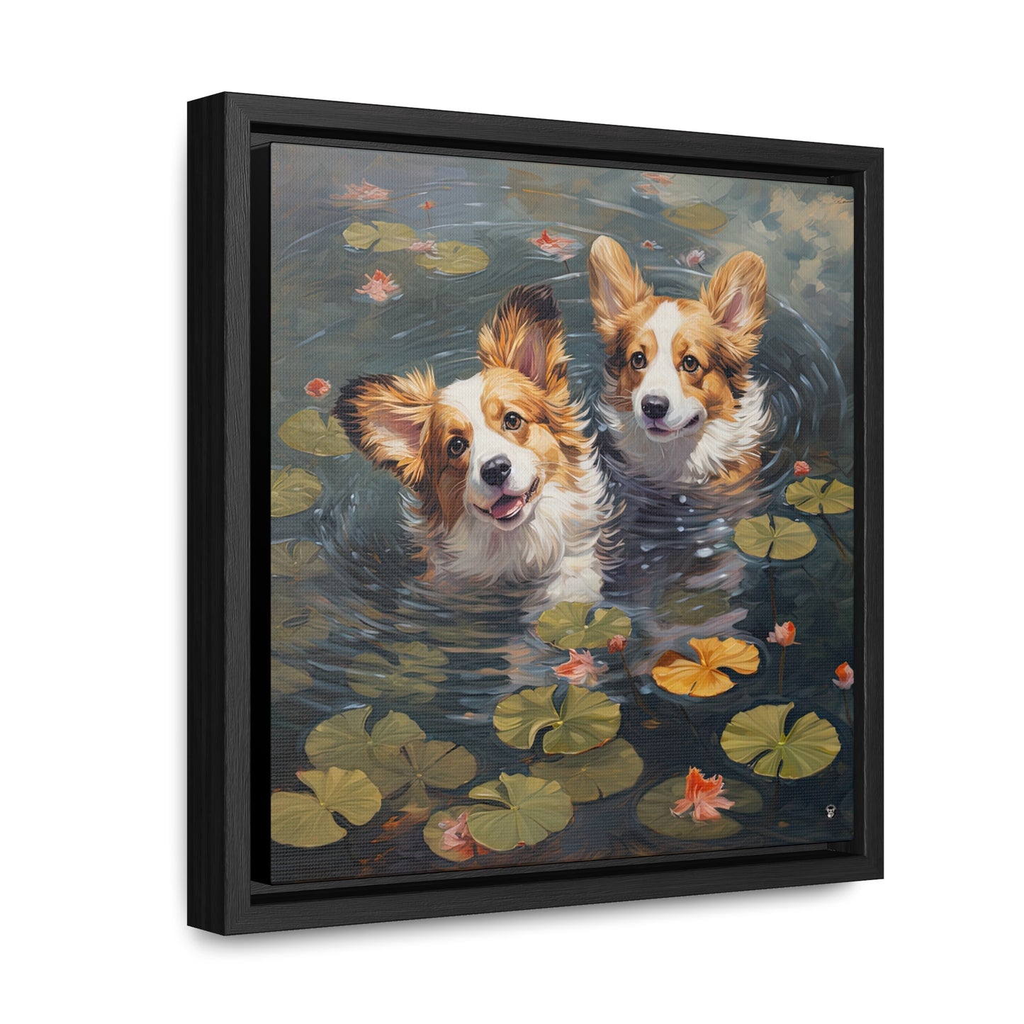 Pond Pups - Framed on Canvas