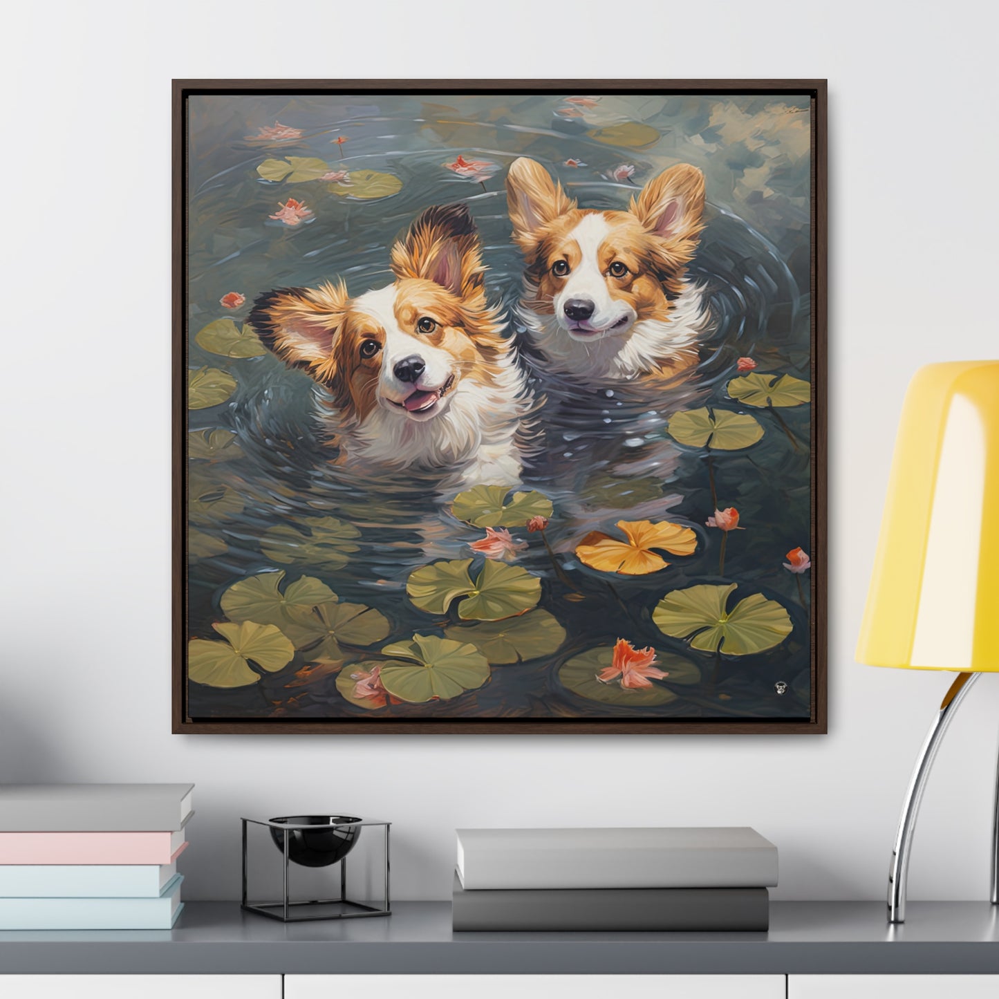 Pond Pups - Framed on Canvas