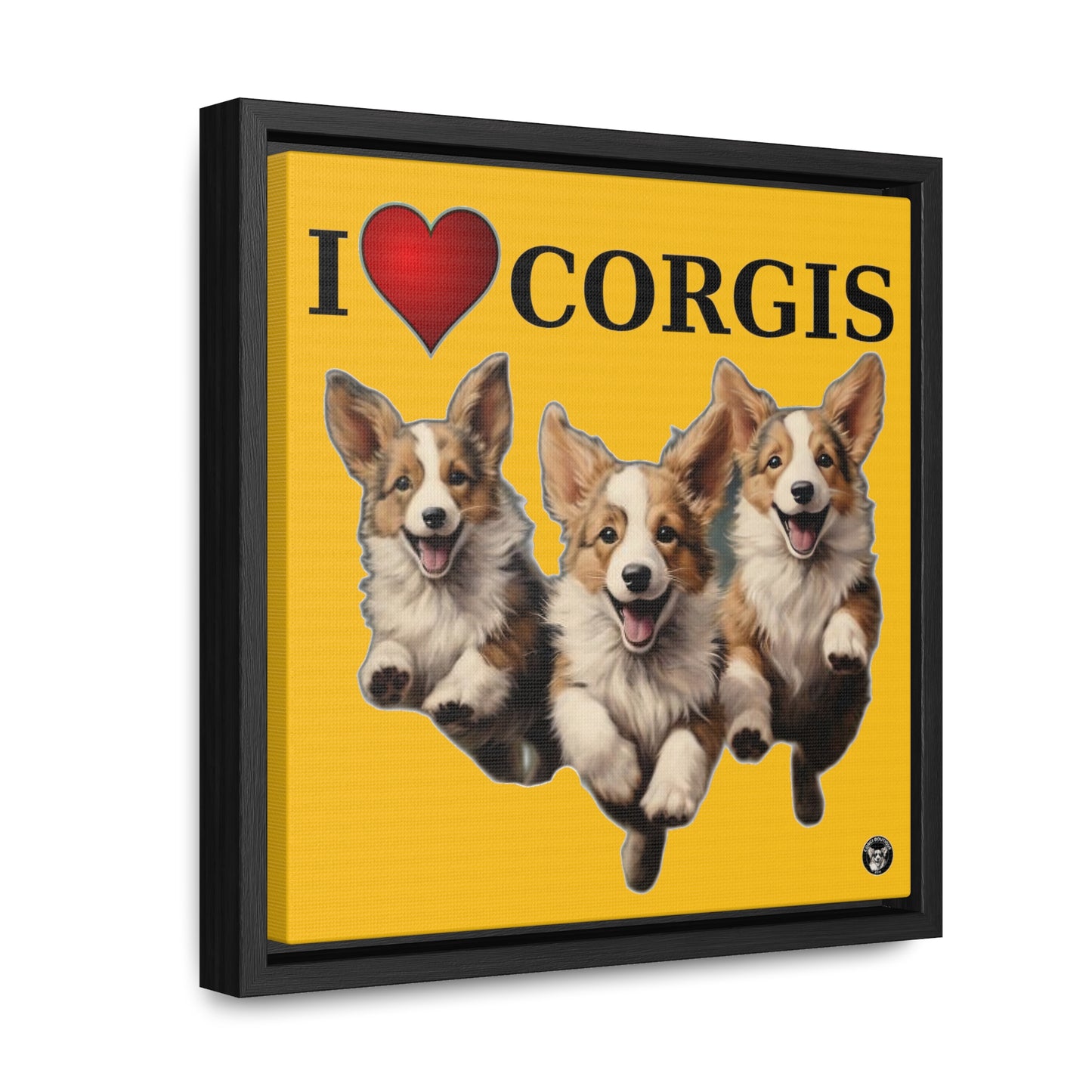 I Heart Corgis - Framed on Canvas