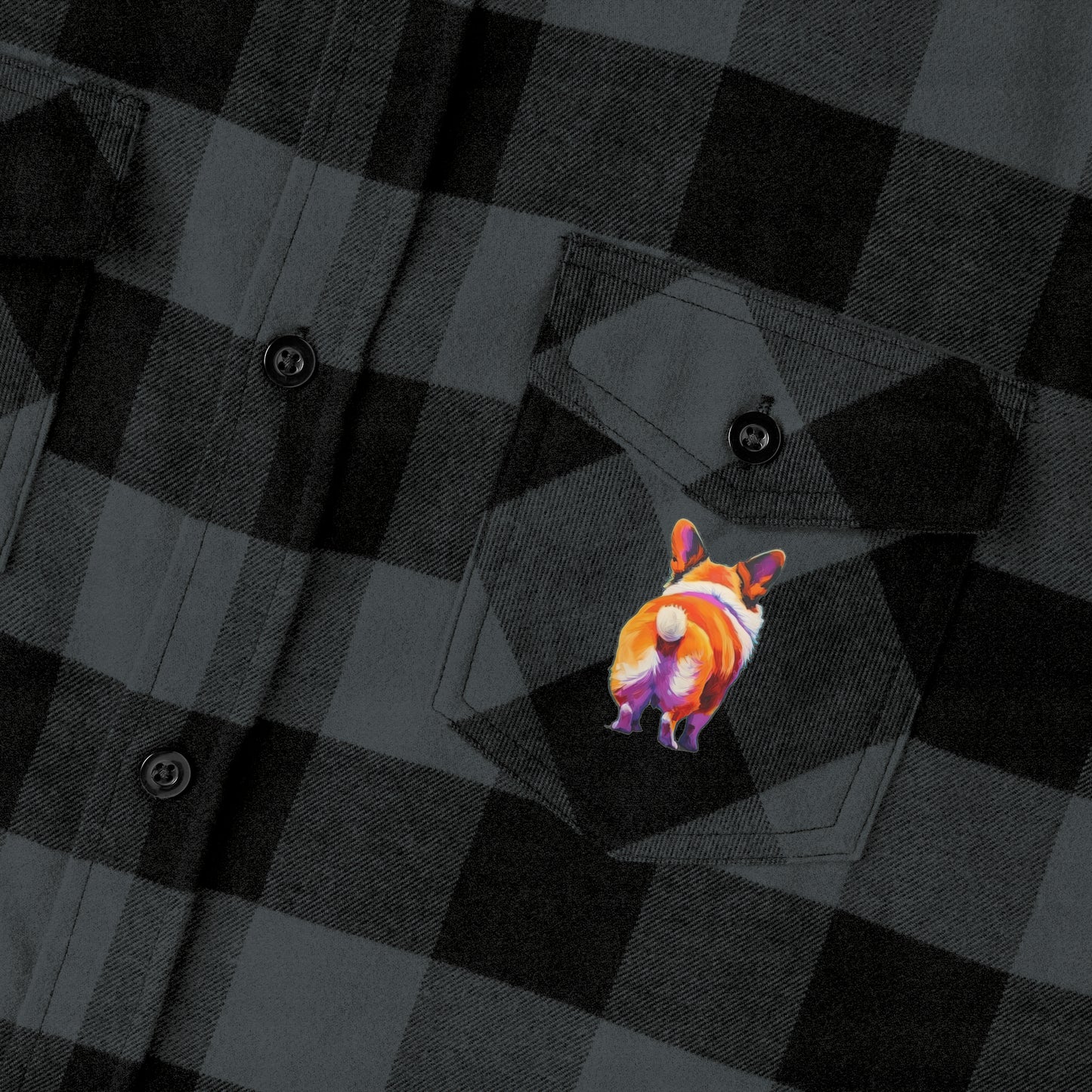 Corgi Butt - Flannel Shirt
