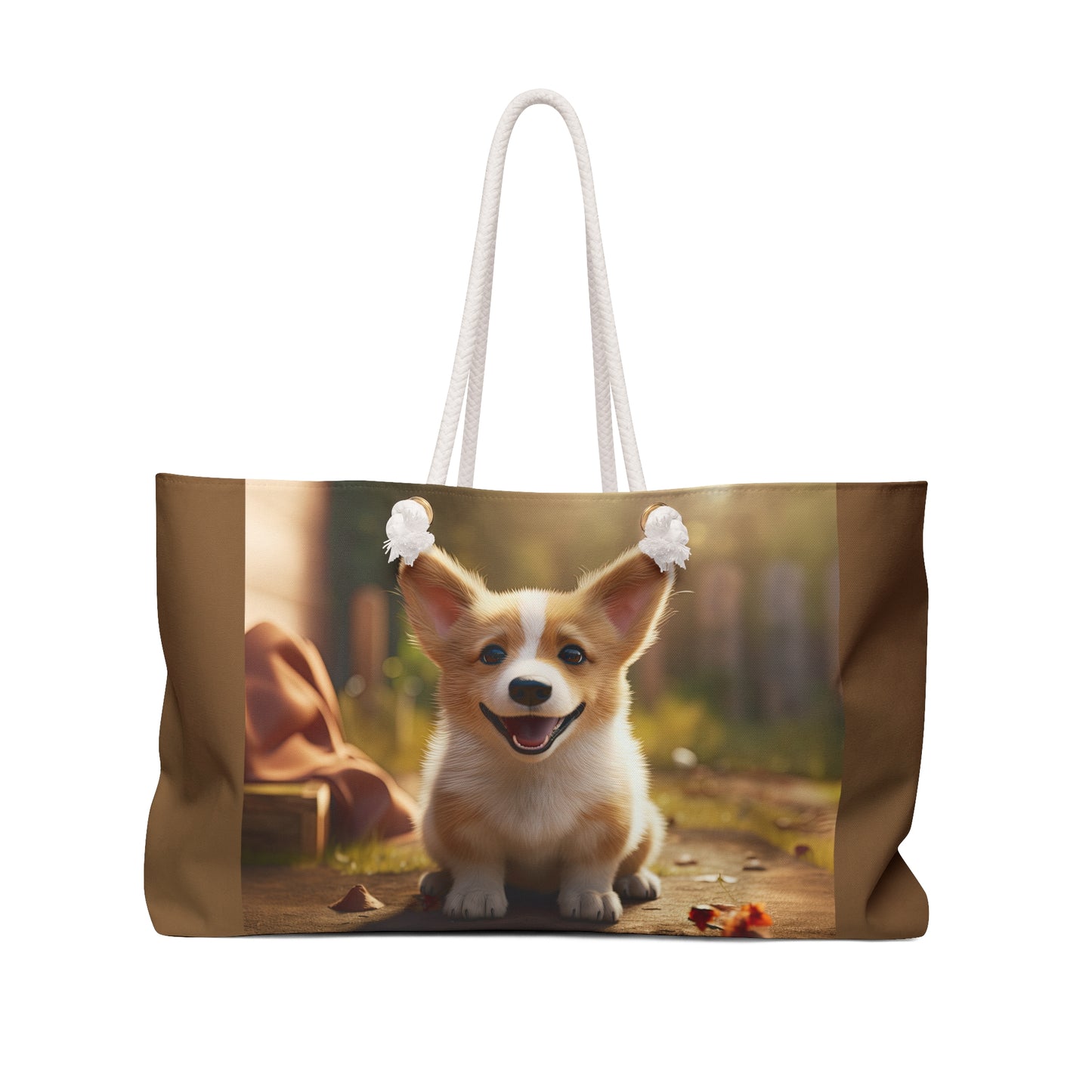 Corgi Sweetness Weekender Beach Bag – Cute Corgi Travel Tote