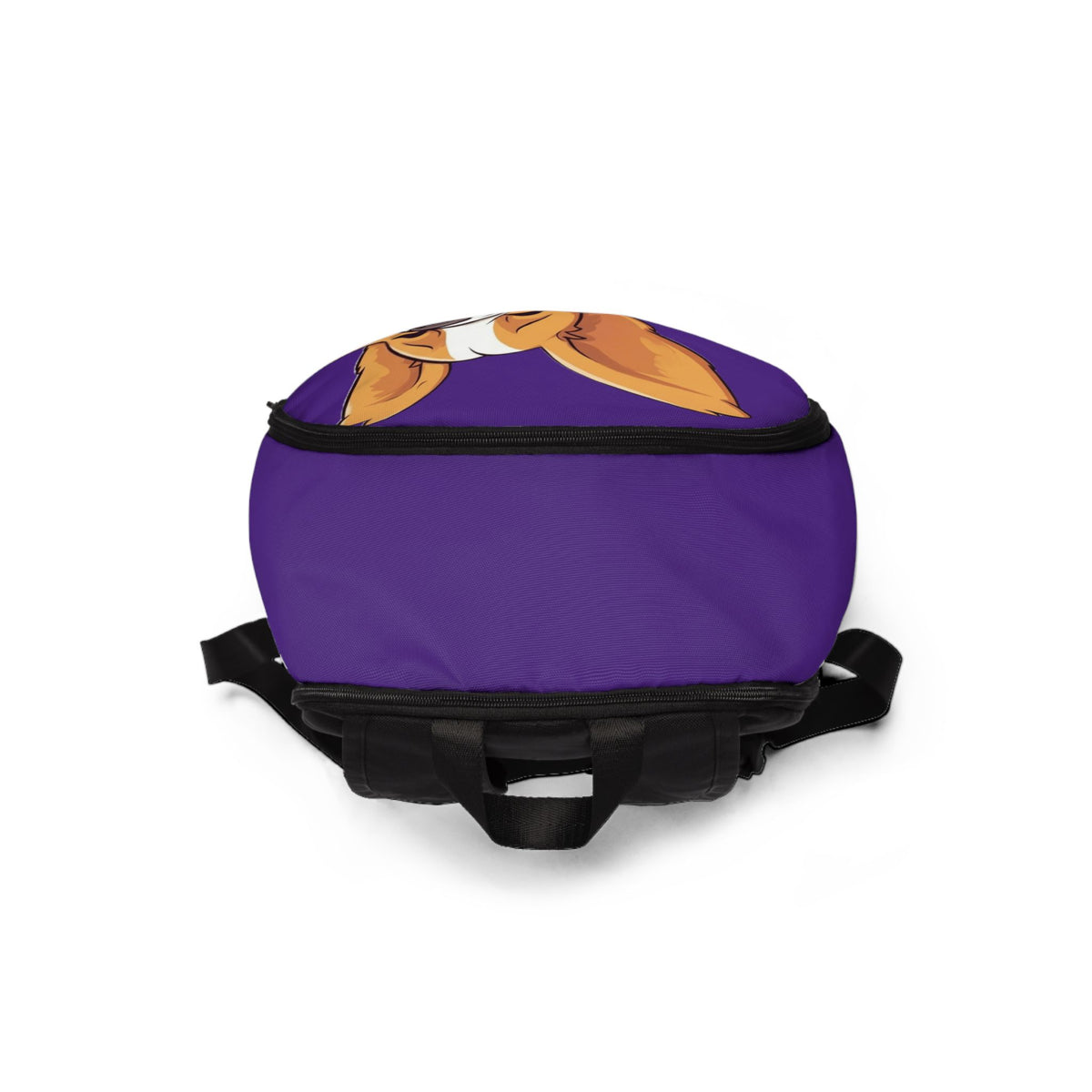 Jolly Jiggling Animated Corgi Backpack — Funny Purple Corgi Rucksack