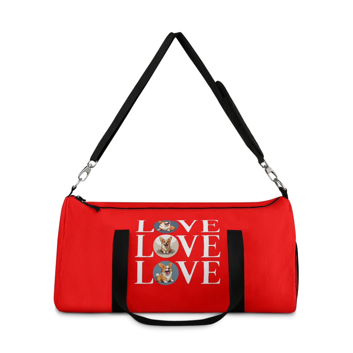 Corgi Love Duffel Bag - Fun Red Corgi Travel Gym Bag