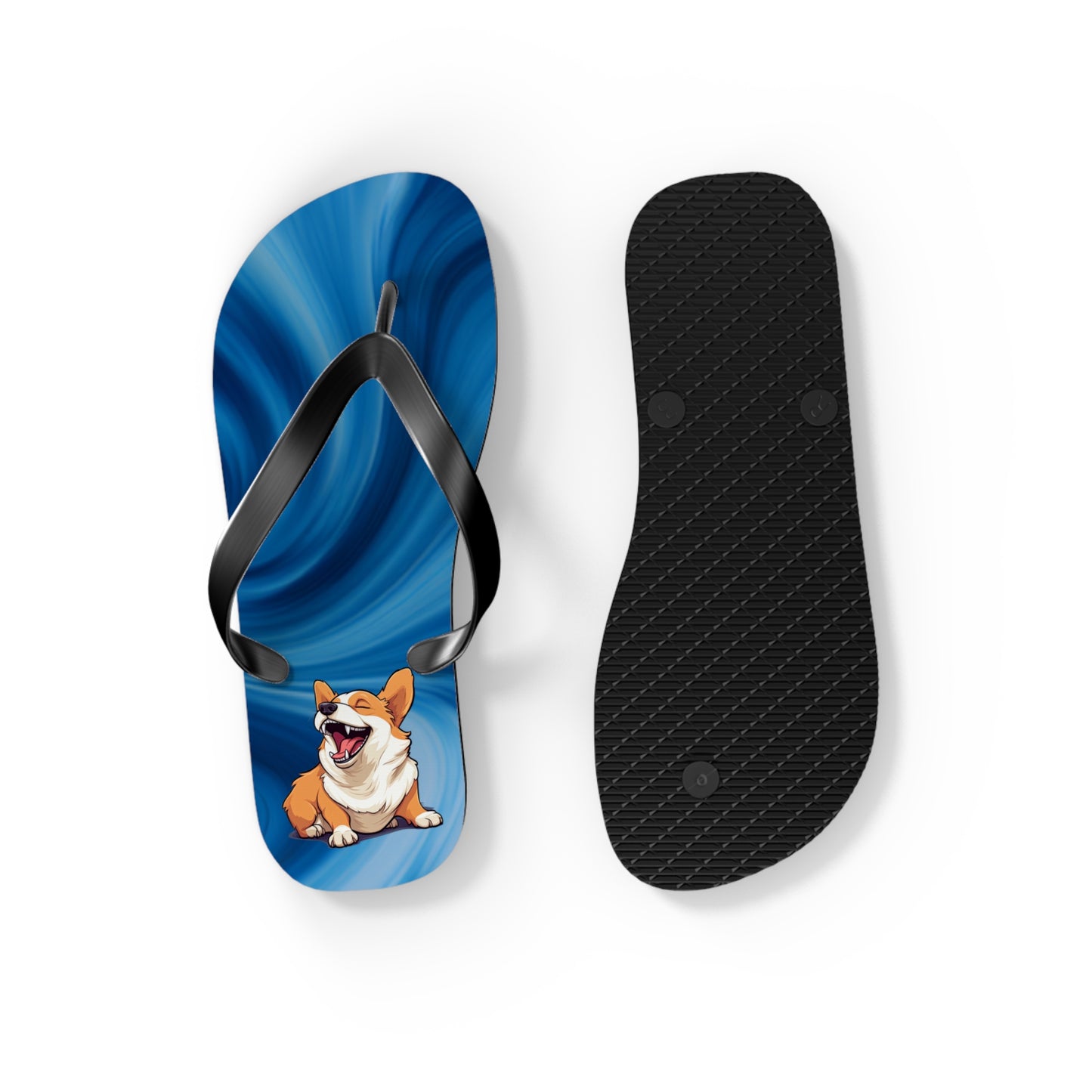 Comical Corgi Flip-Flops