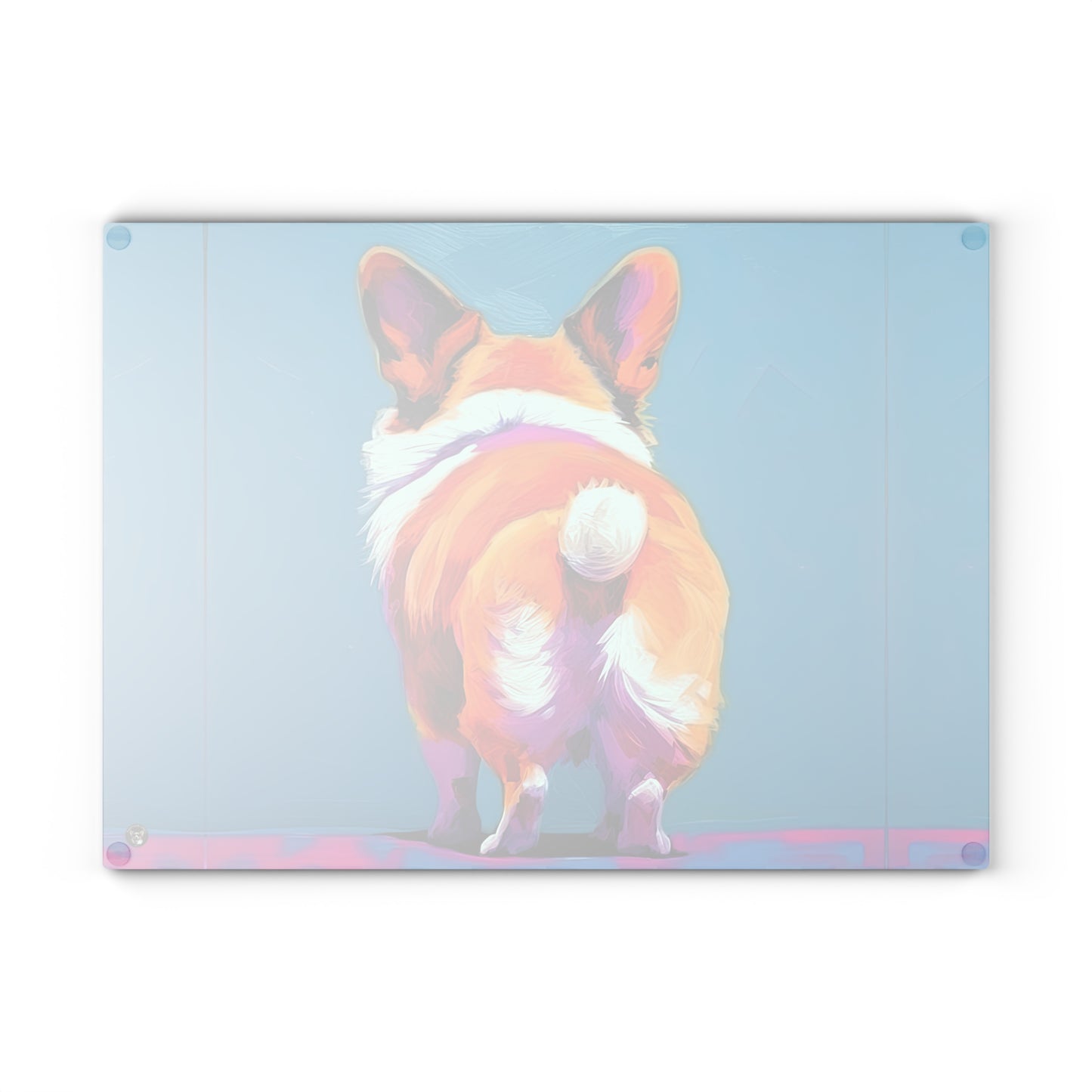 Corgi Butt - Glass Cutting Board