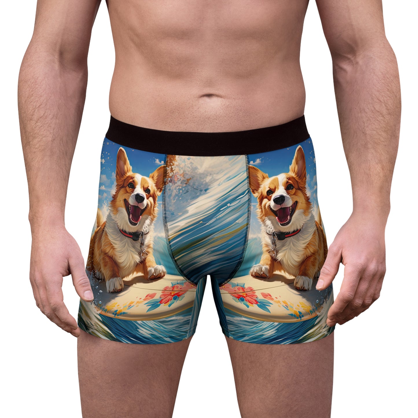 Cowabunga Corgi Boxer Briefs