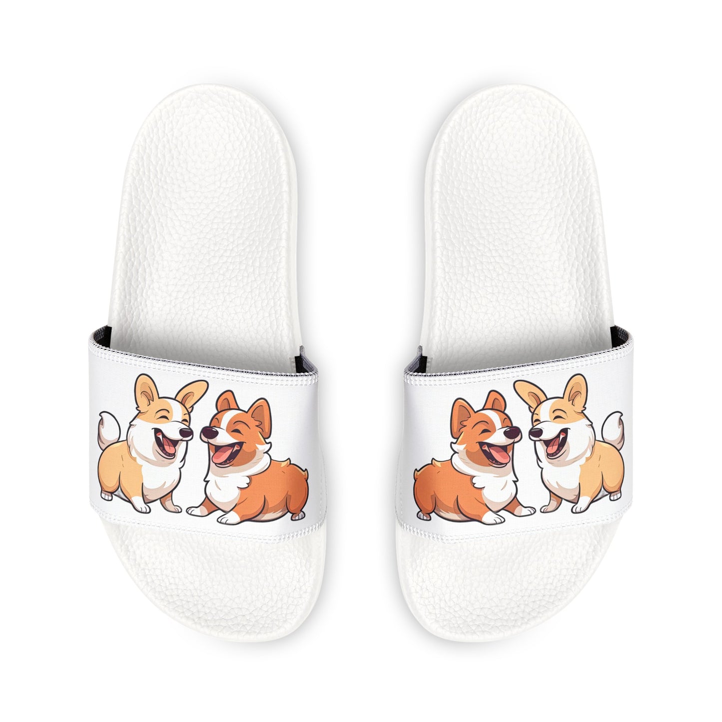 Corgi Couple - Men's Slide Sandals